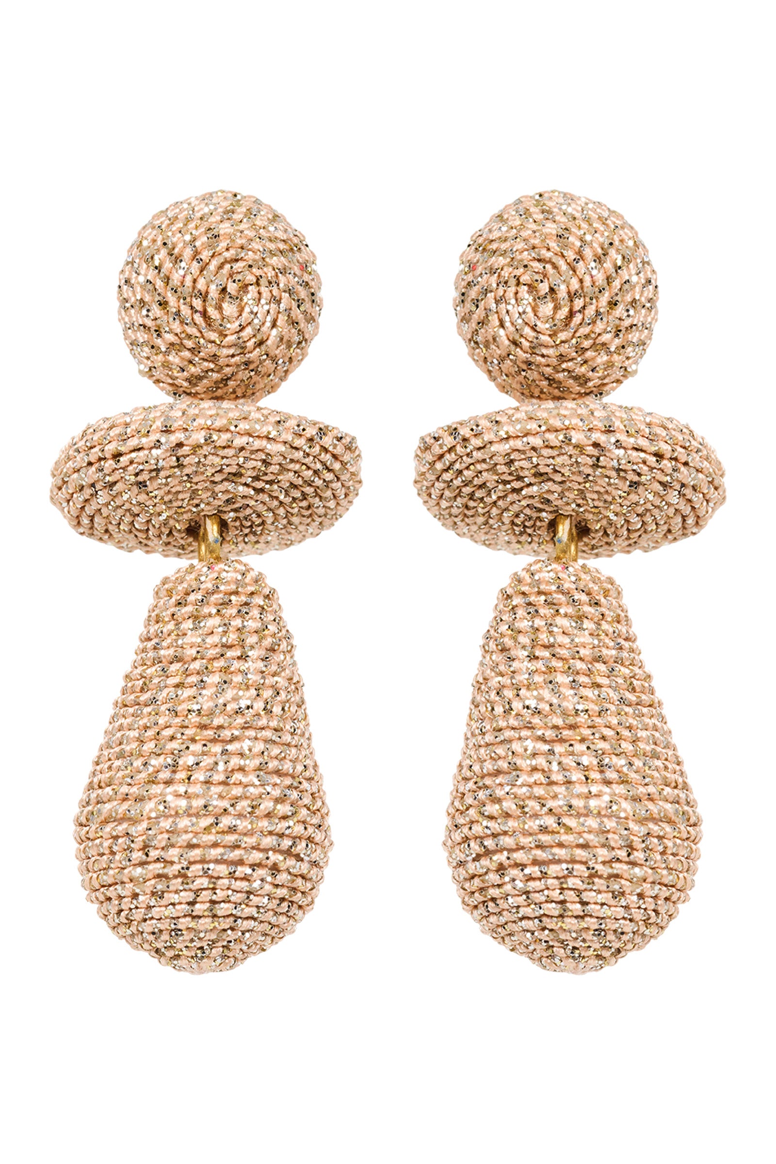 Berber Woven Earring - Gold Bead