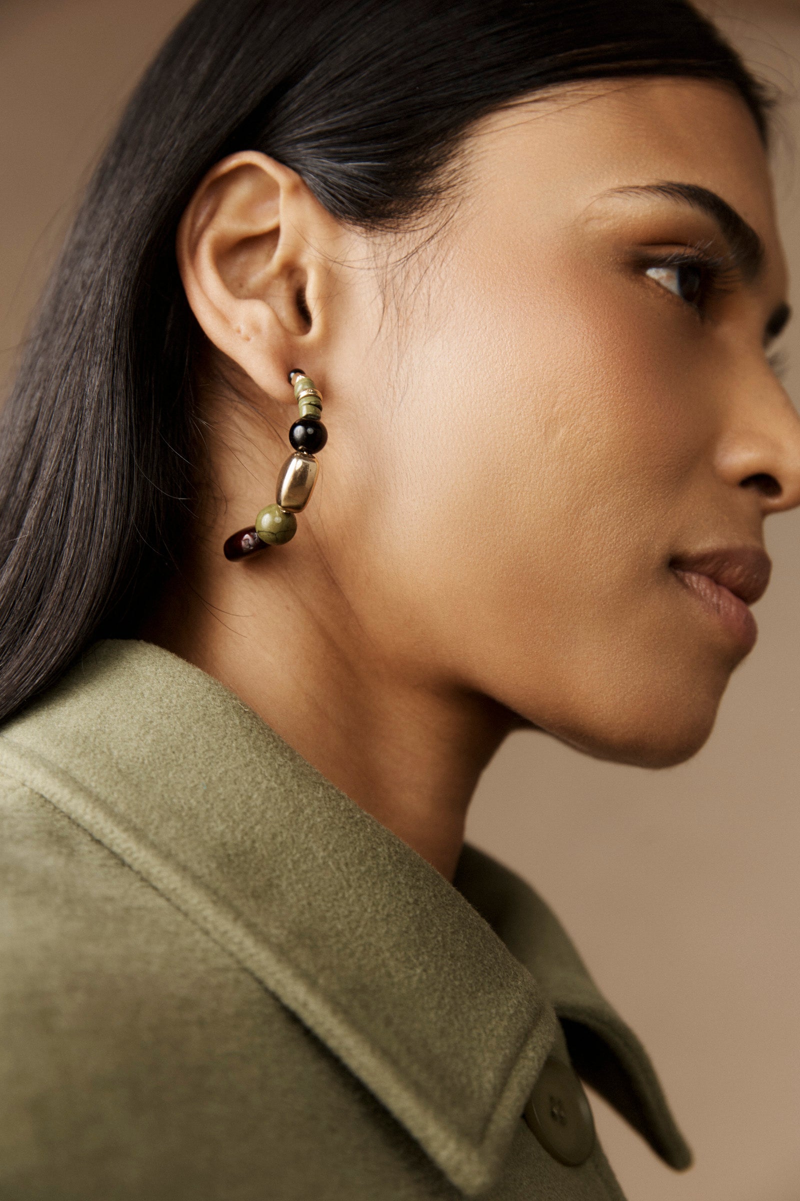 Oman Beaded Earring - Pampas