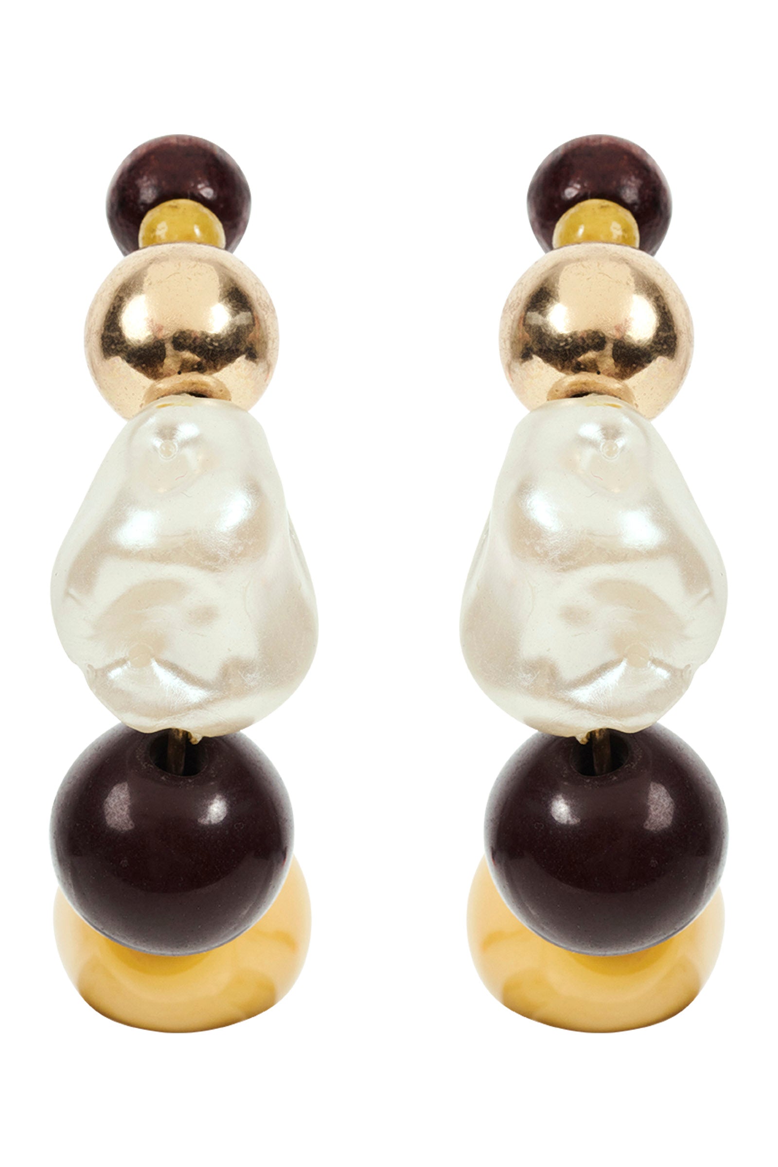 Oman Beaded Earring - Pearl