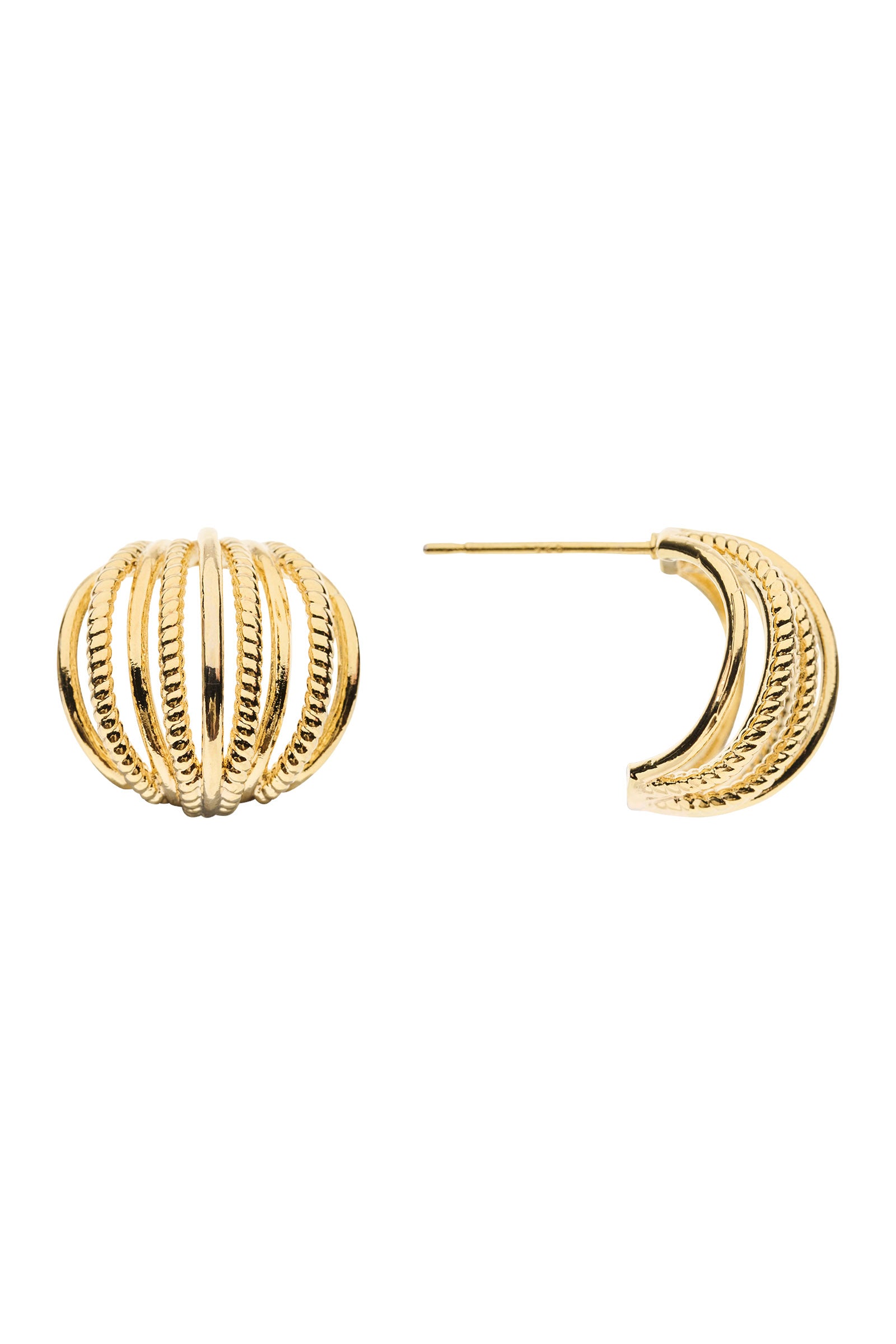 Roma Earring - Gold Curve