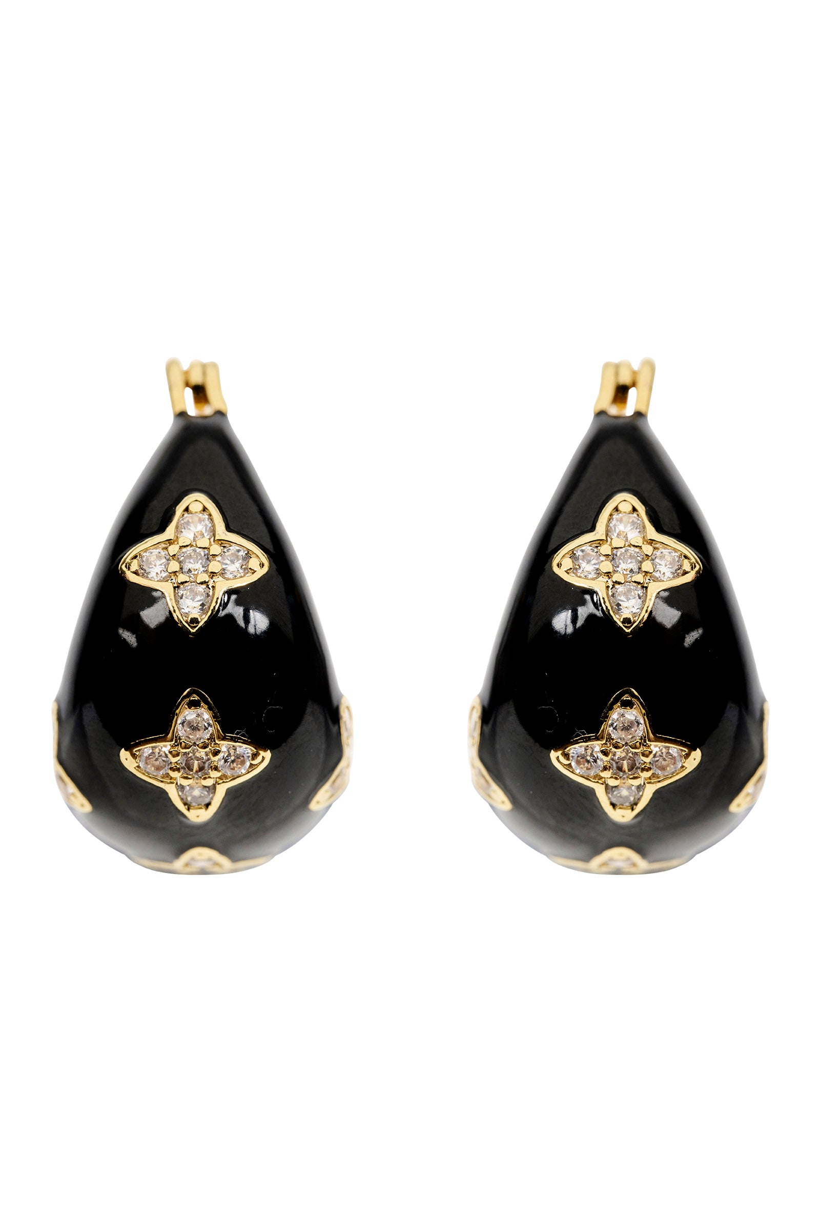 Amira Gem Earring - Black