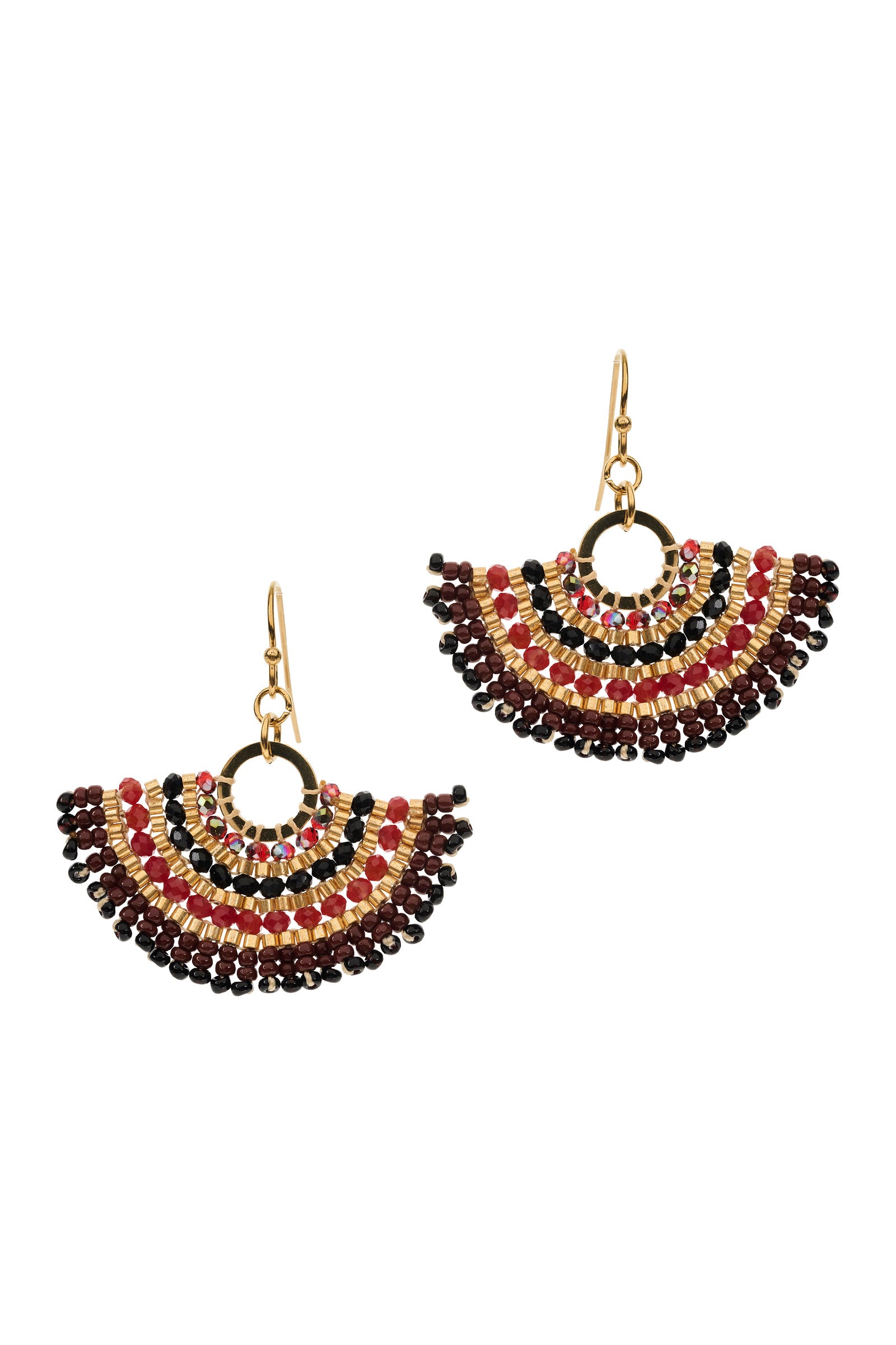 Ayla Fan Earring - Mahogany