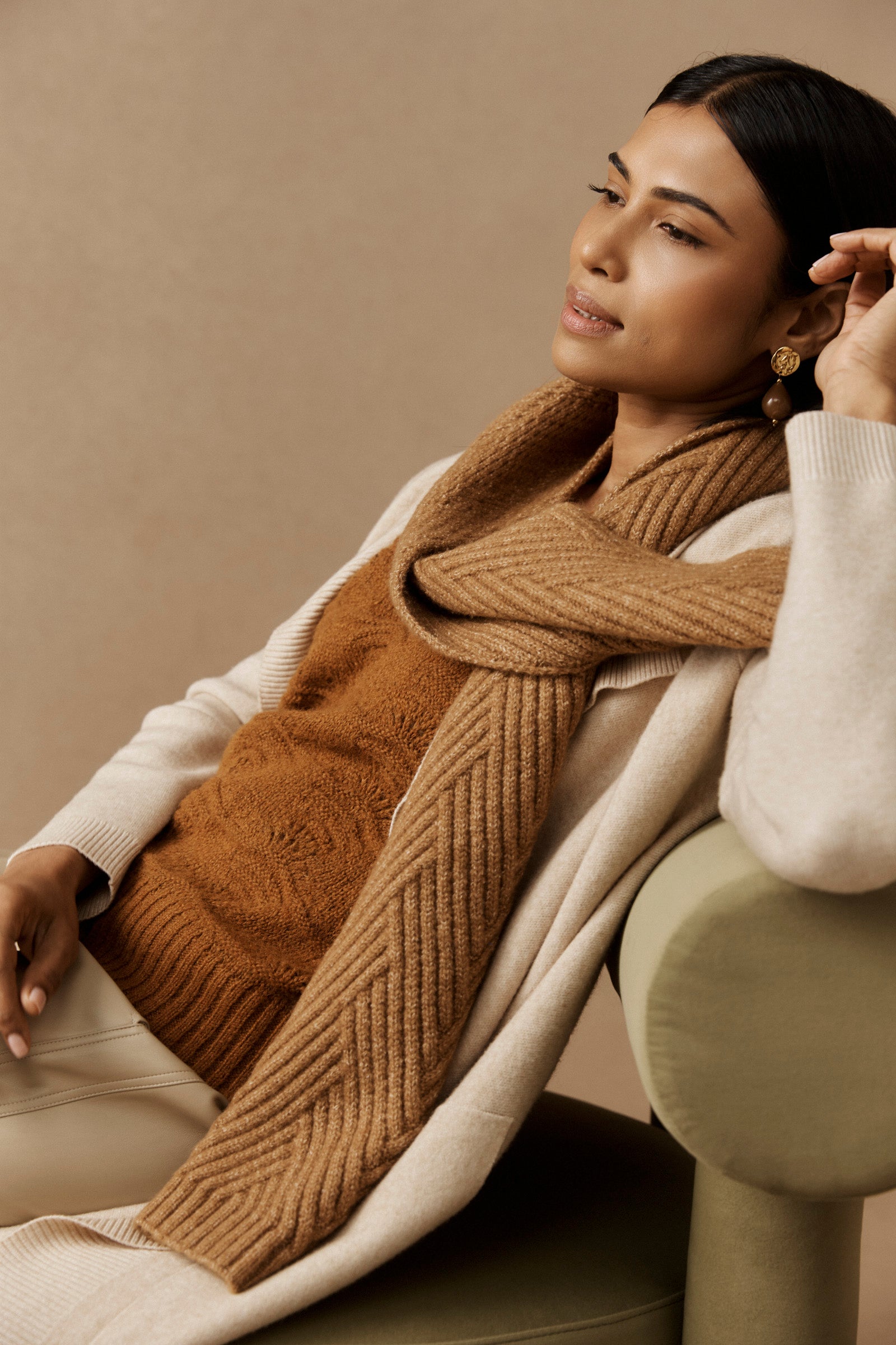 Sable Knit Scarf - Mocha