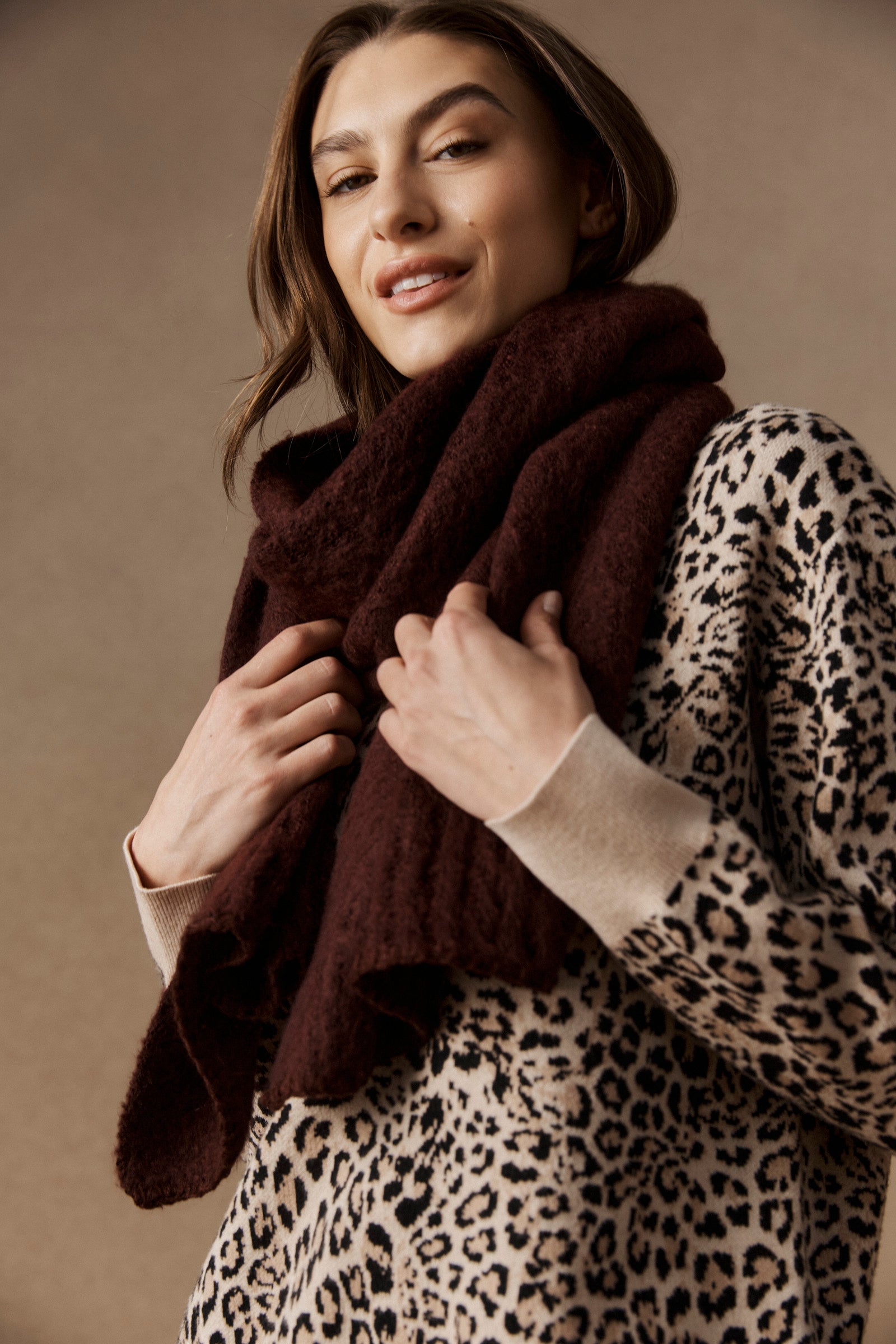 Calista Scarf - Mahogany