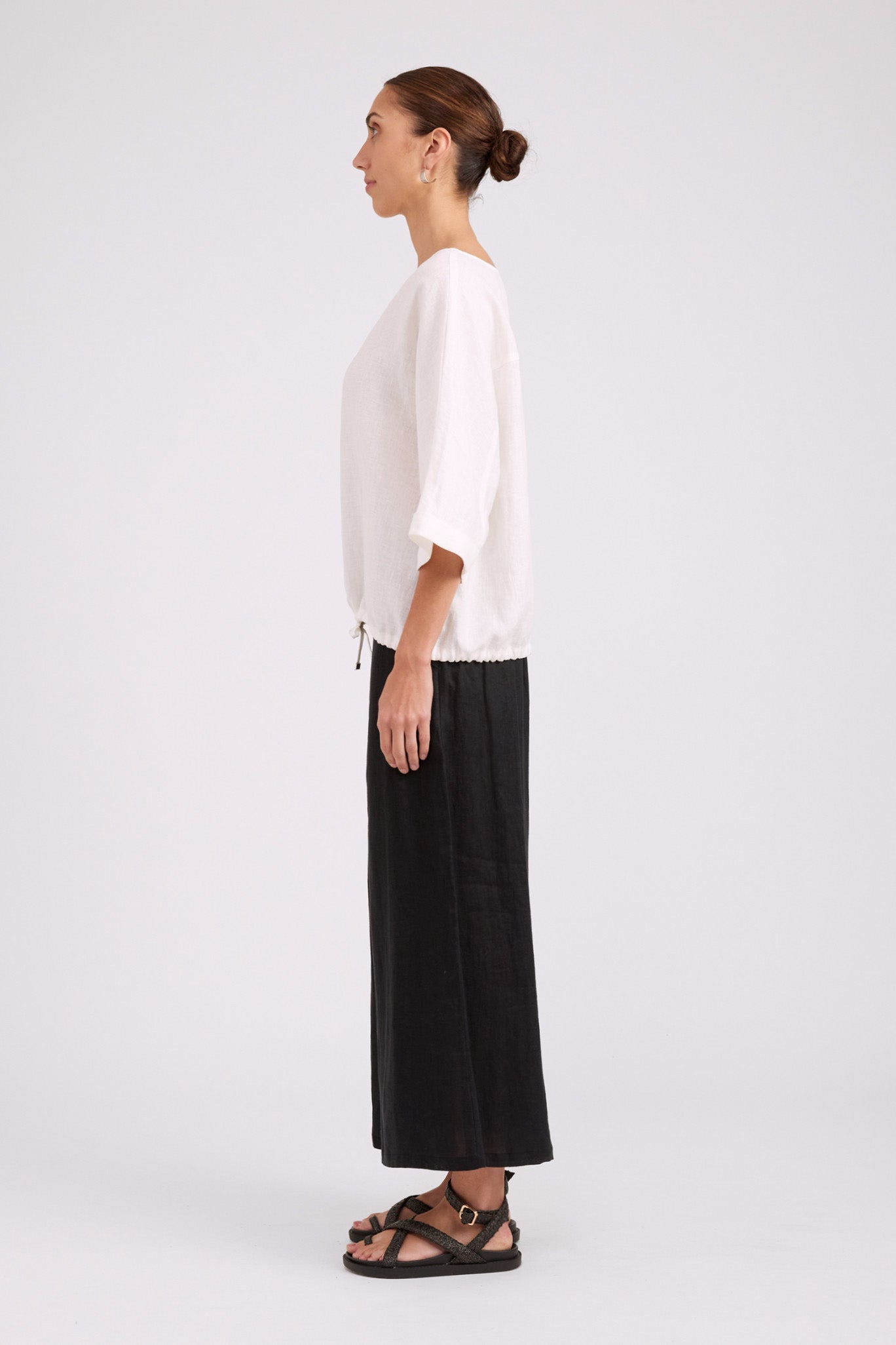 Studio Button Top/Jacket - White