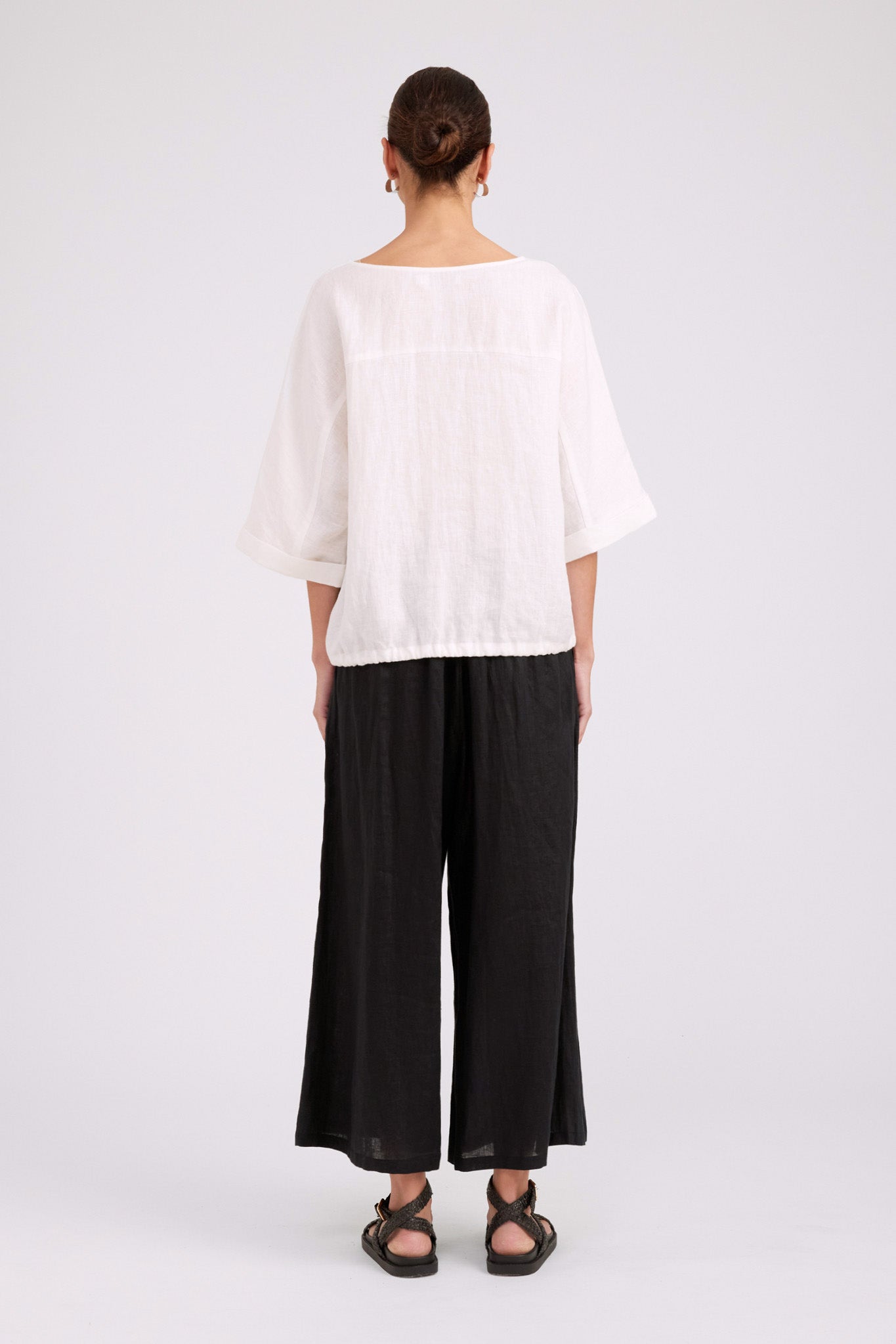 Studio Button Top/Jacket - White