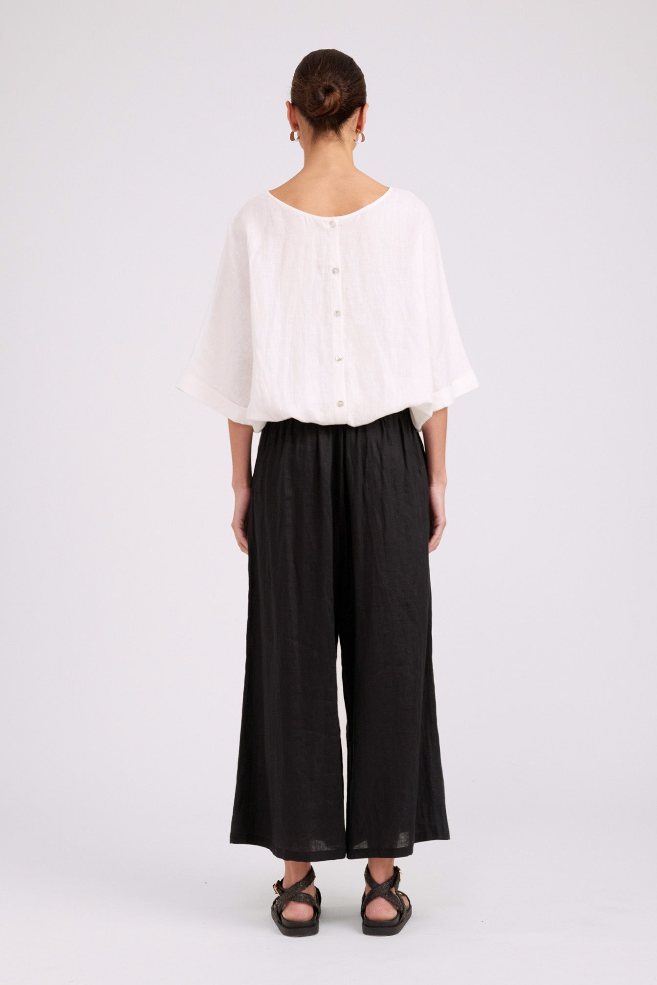 Studio Button Top/Jacket - White