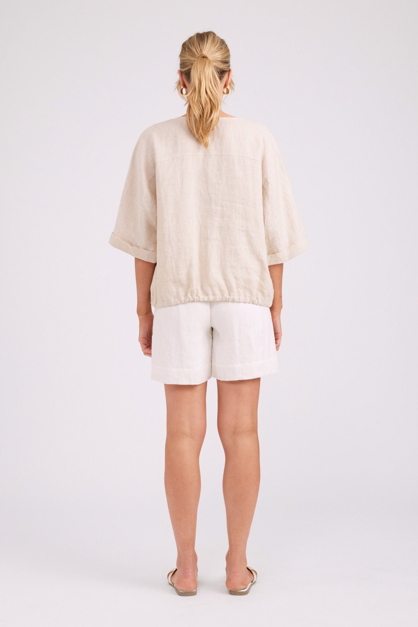 Studio Button Top/Jacket - Tusk