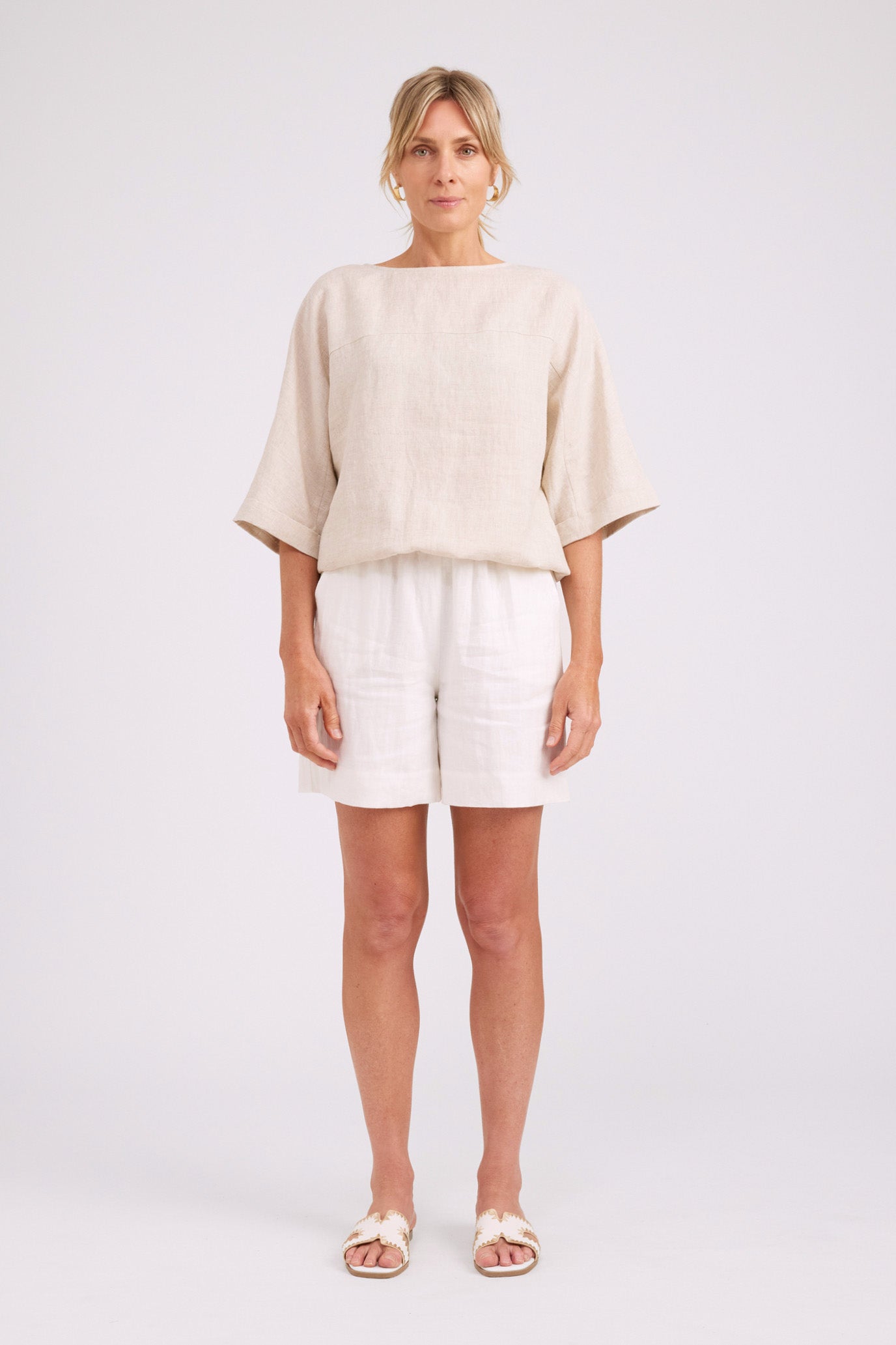 Studio Button Top/Jacket - Tusk