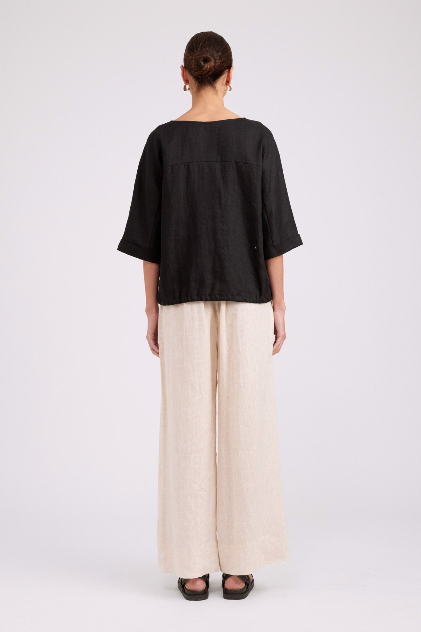 Studio Button Top/Jacket - Black