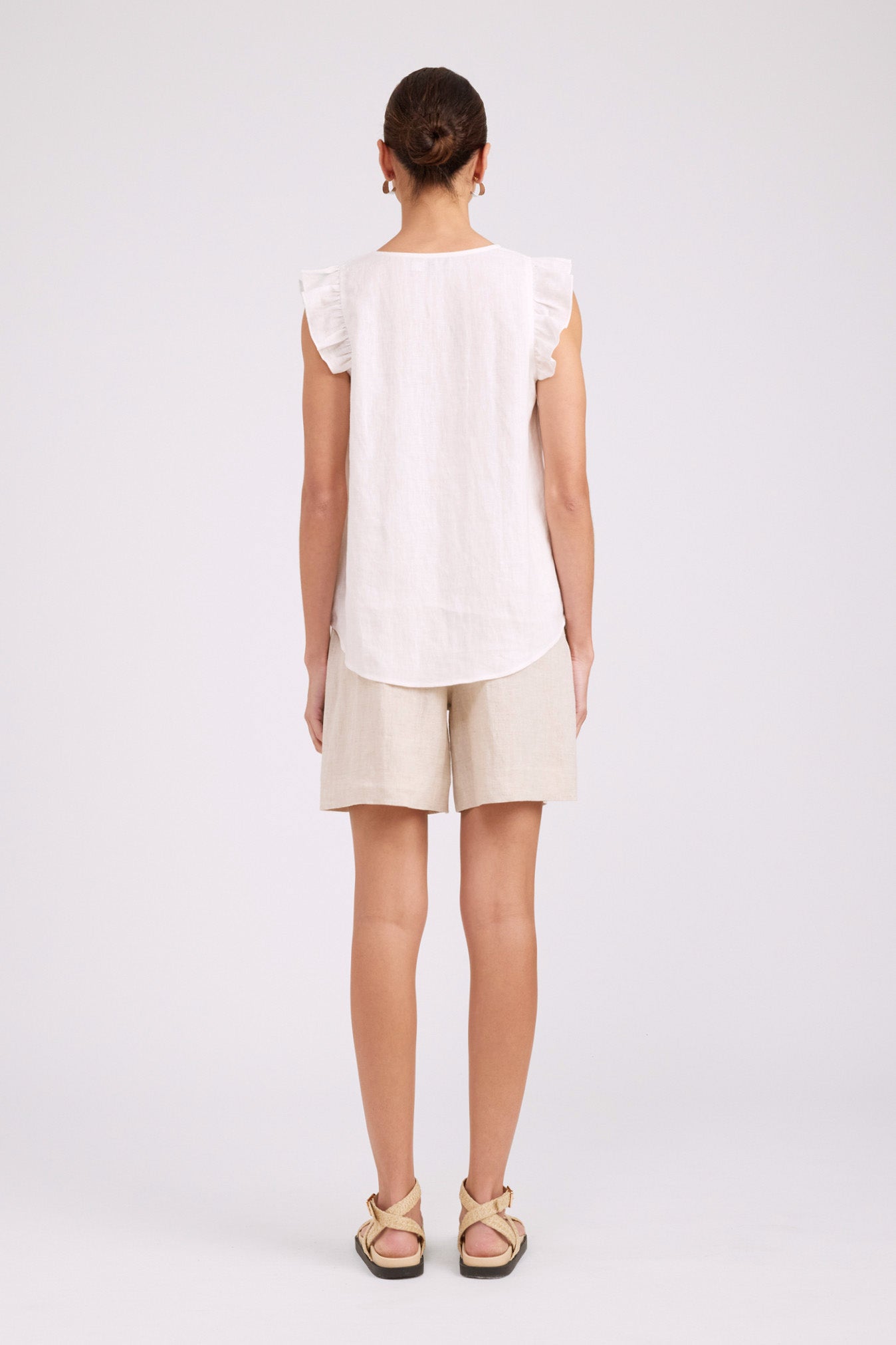 Studio Frill Tank - White