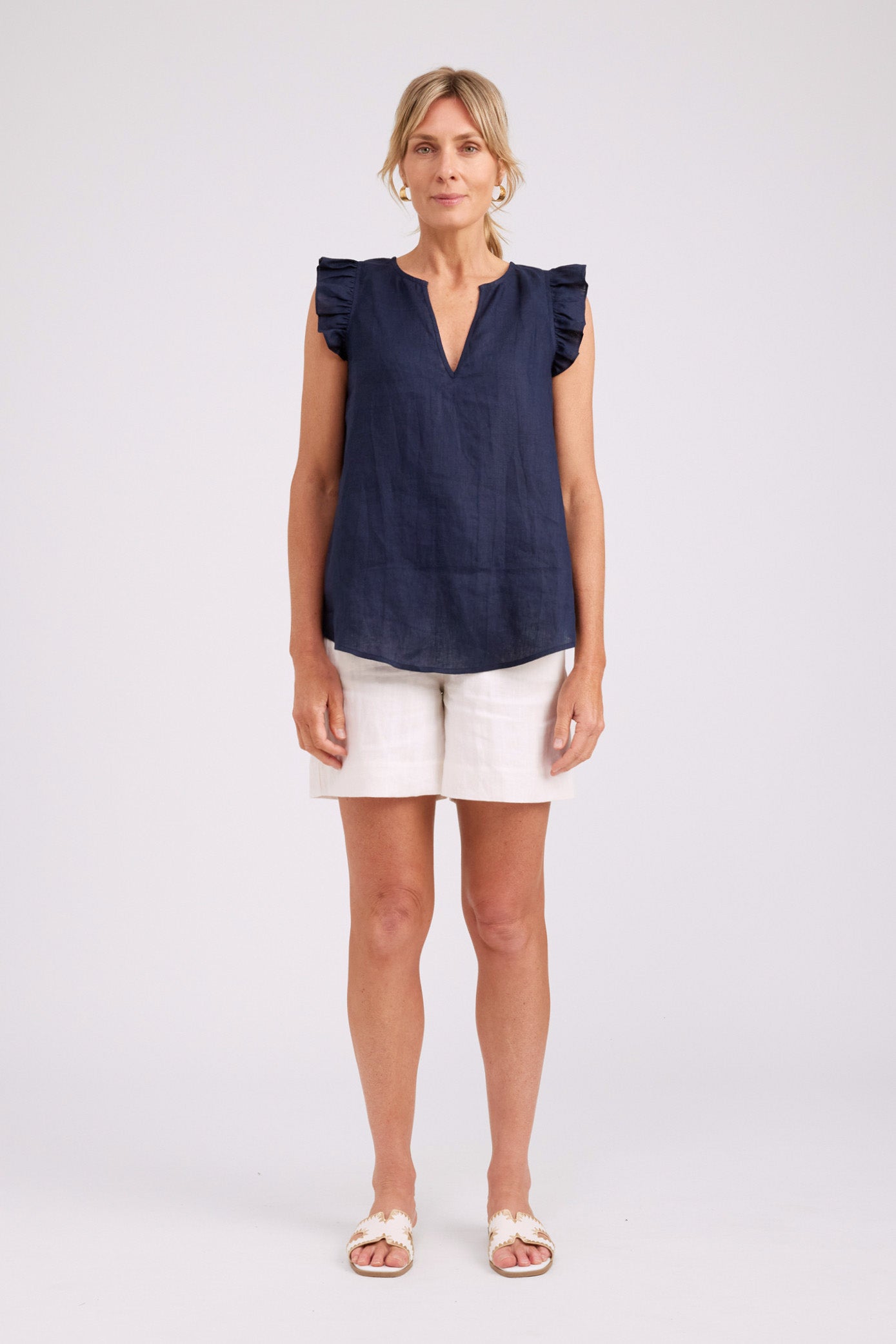 Studio Frill Tank - Navy
