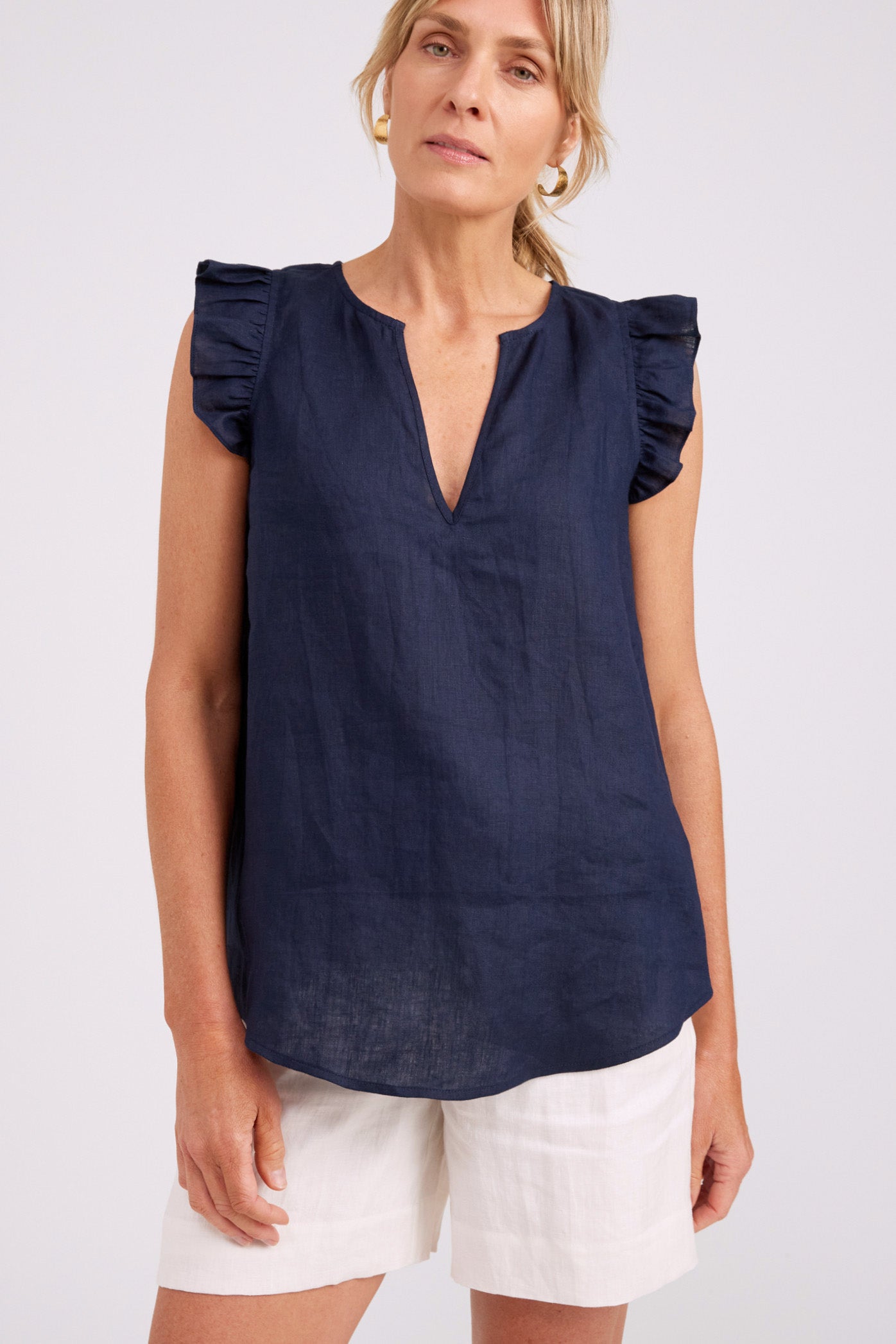 Studio Frill Tank - Navy