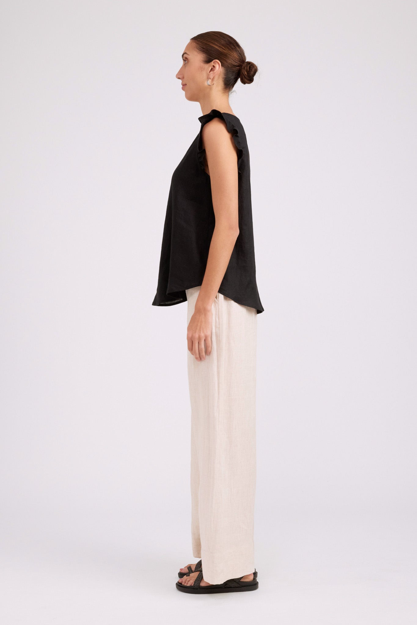 Studio Frill Tank - Black