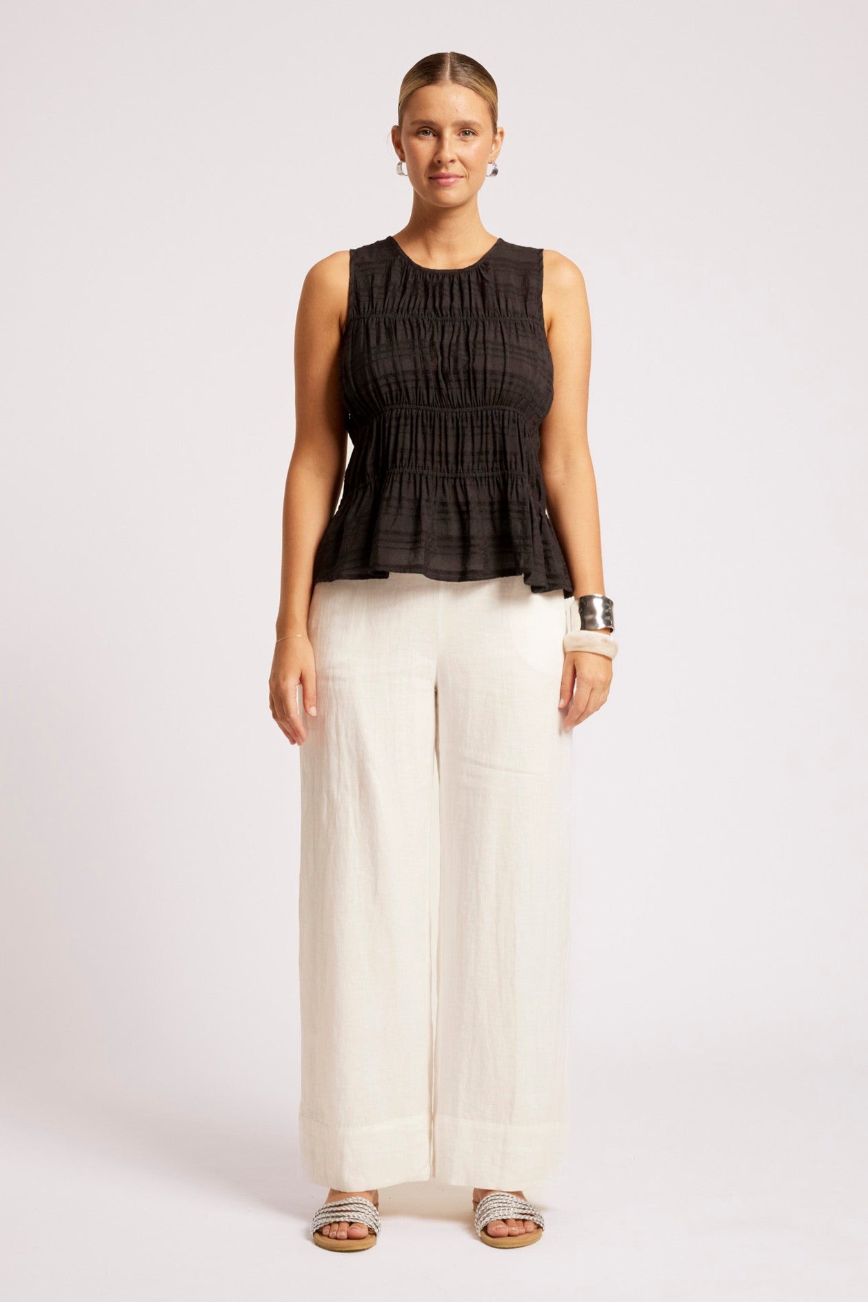 Sovana Frill Tank - Black
