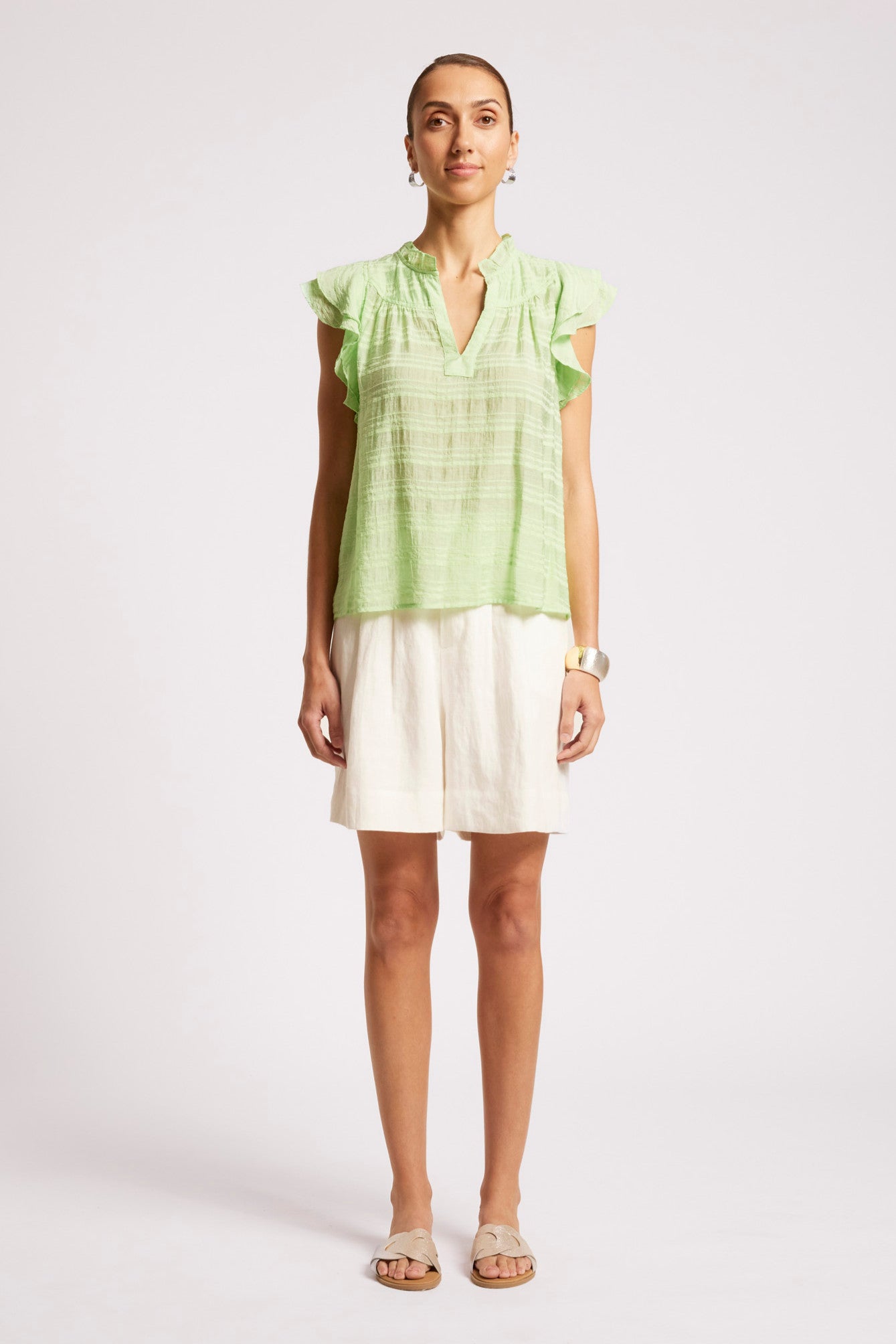 Sovana Frill Tank - Mint