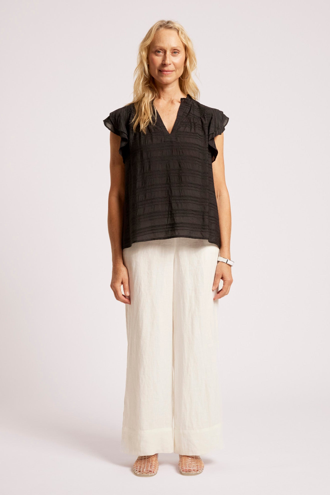 Sovana Frill Tank - Black