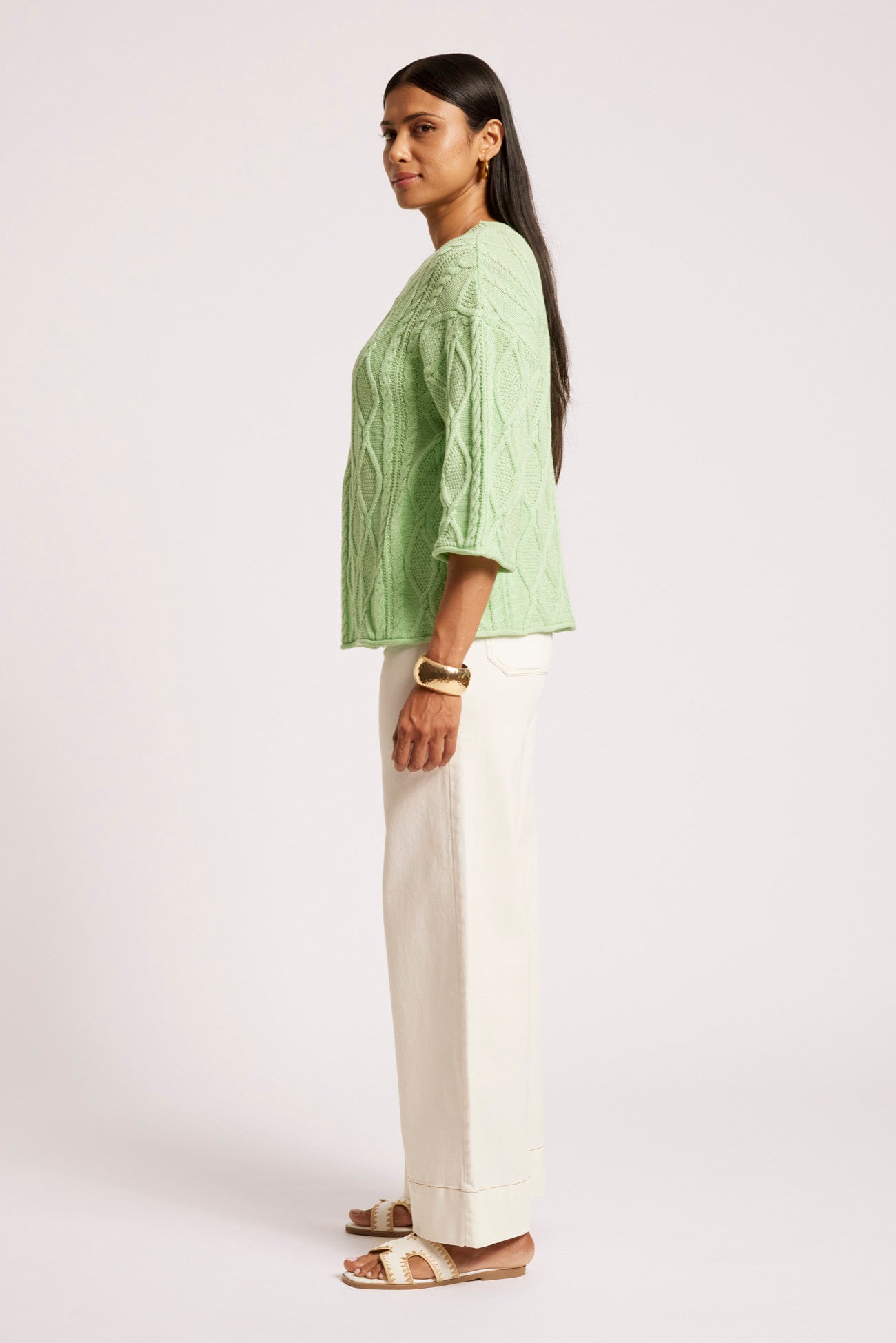 Casa Cable Jumper - Mint