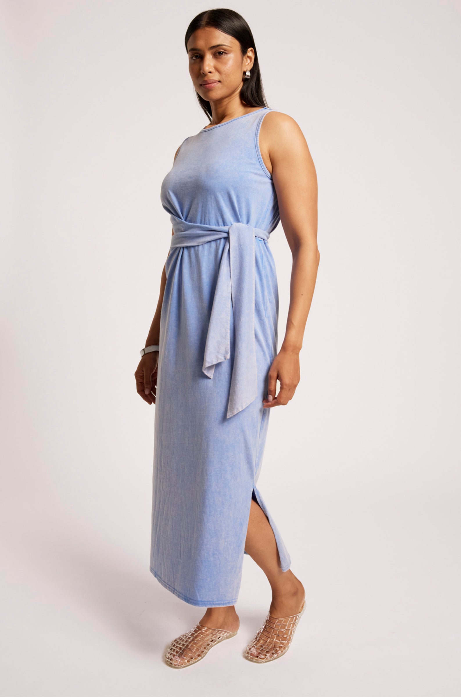 Caldera Wrap Tank Dress - Marine