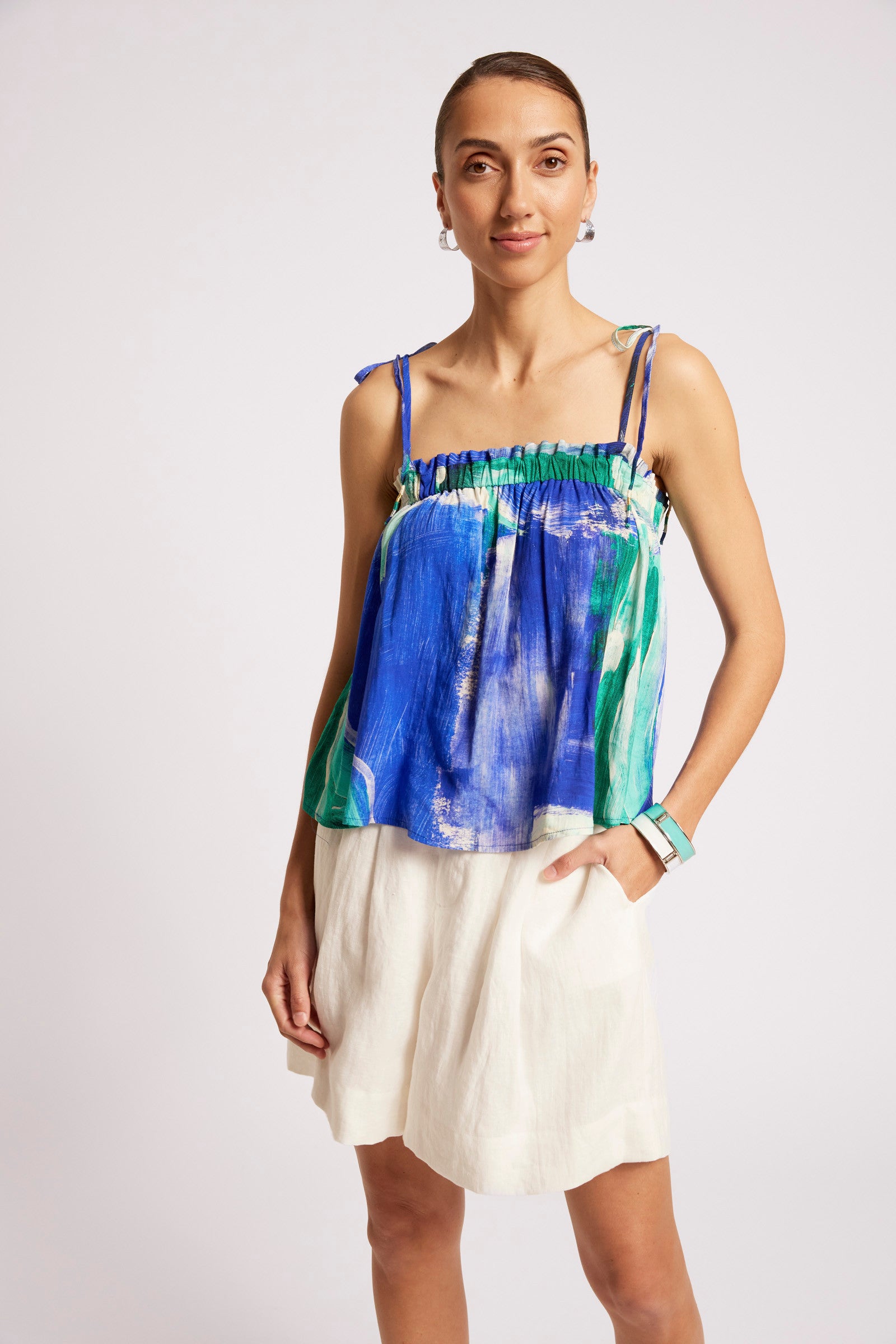 Palmera Tank Top - Seafoam