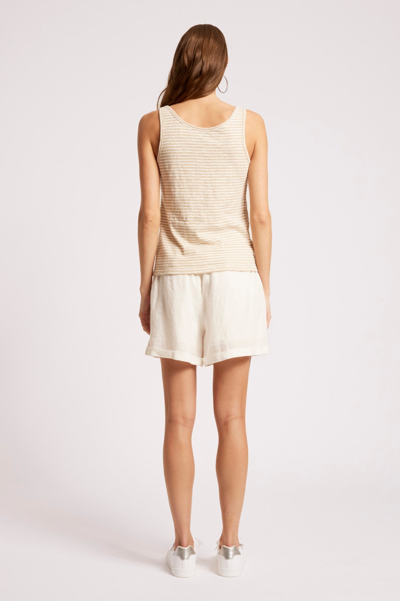 Casa Striped Tank - Dune / White