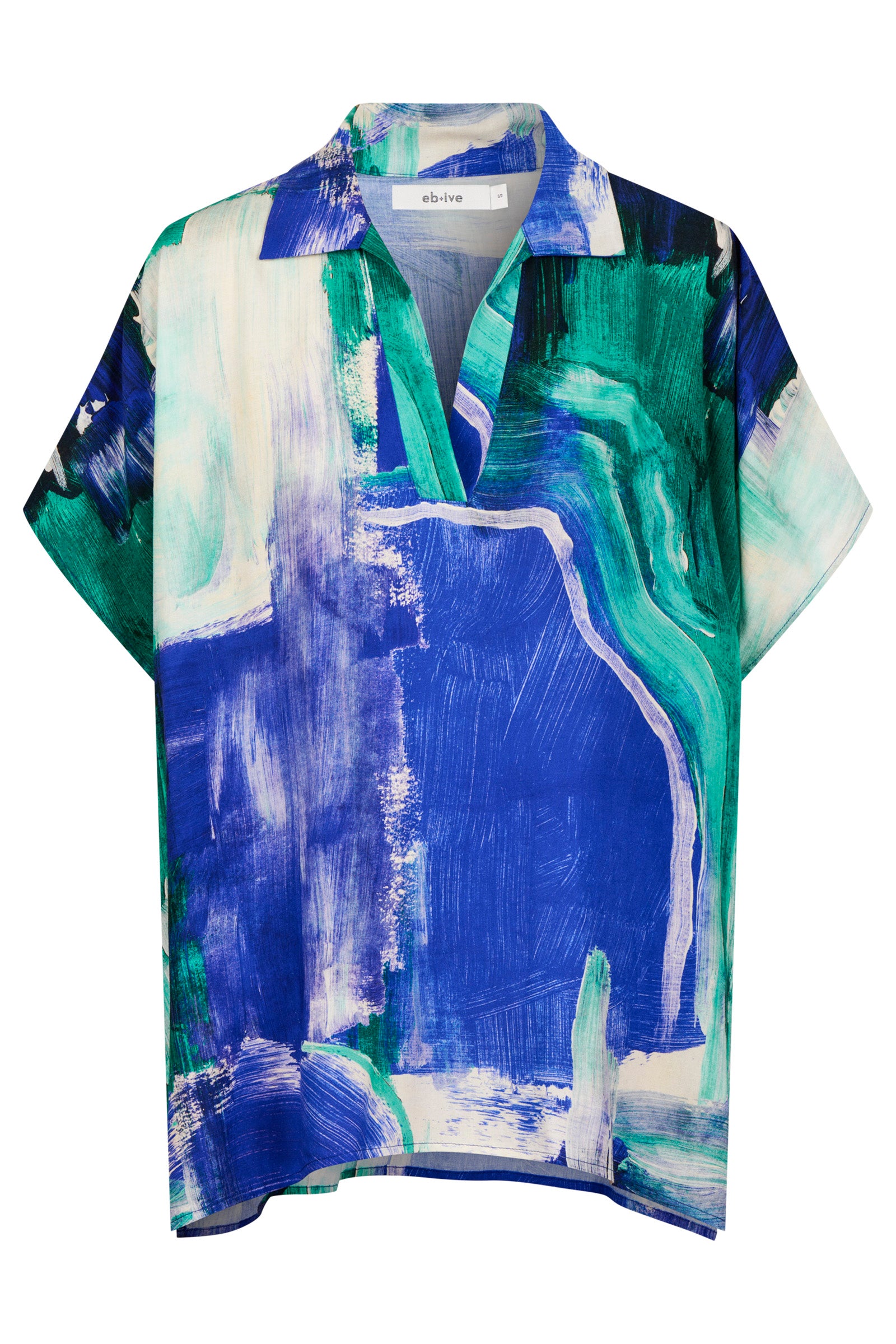 Palmera Collared Top - Seafoam