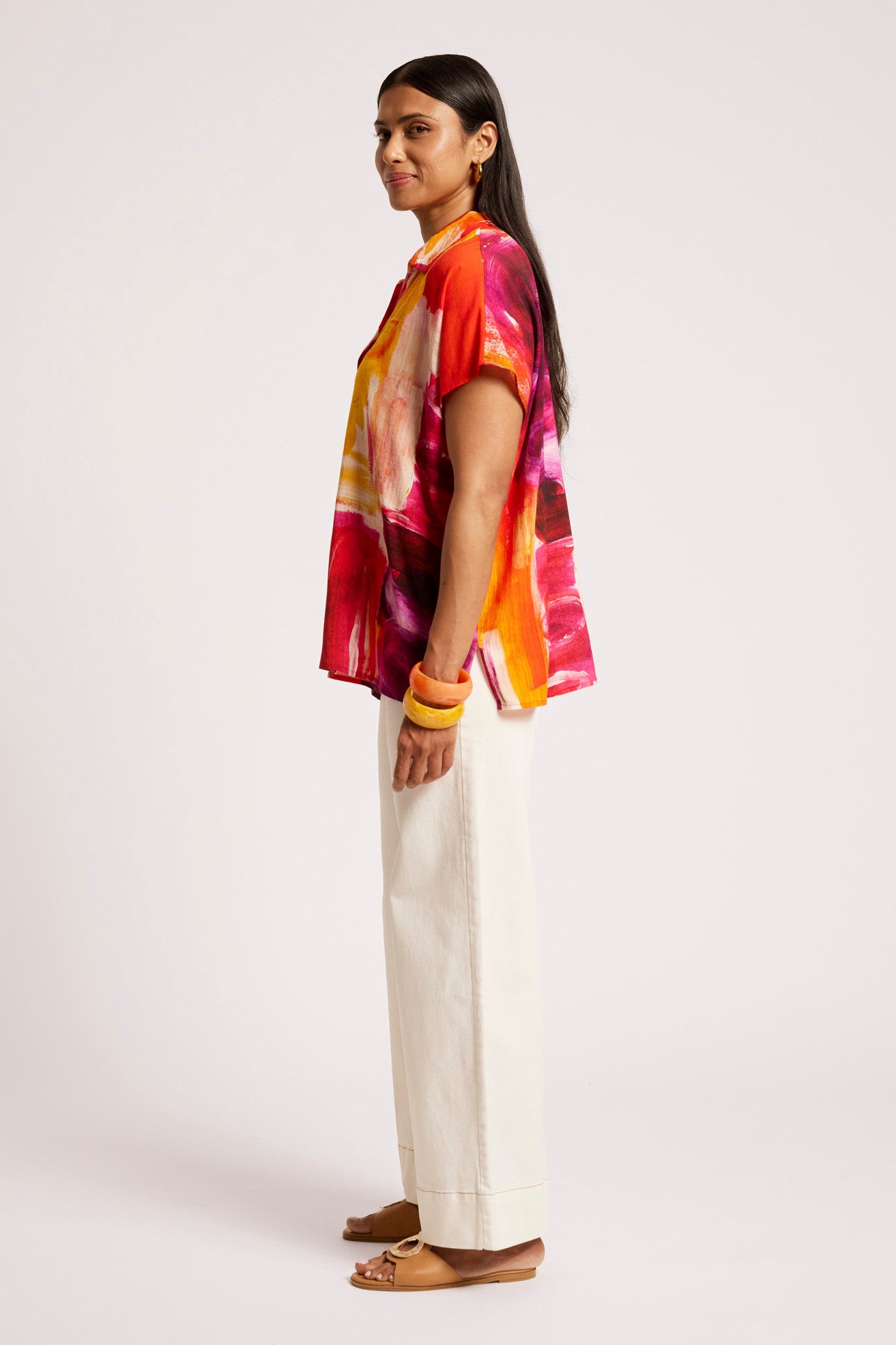 Palmera Collared Top - Solara