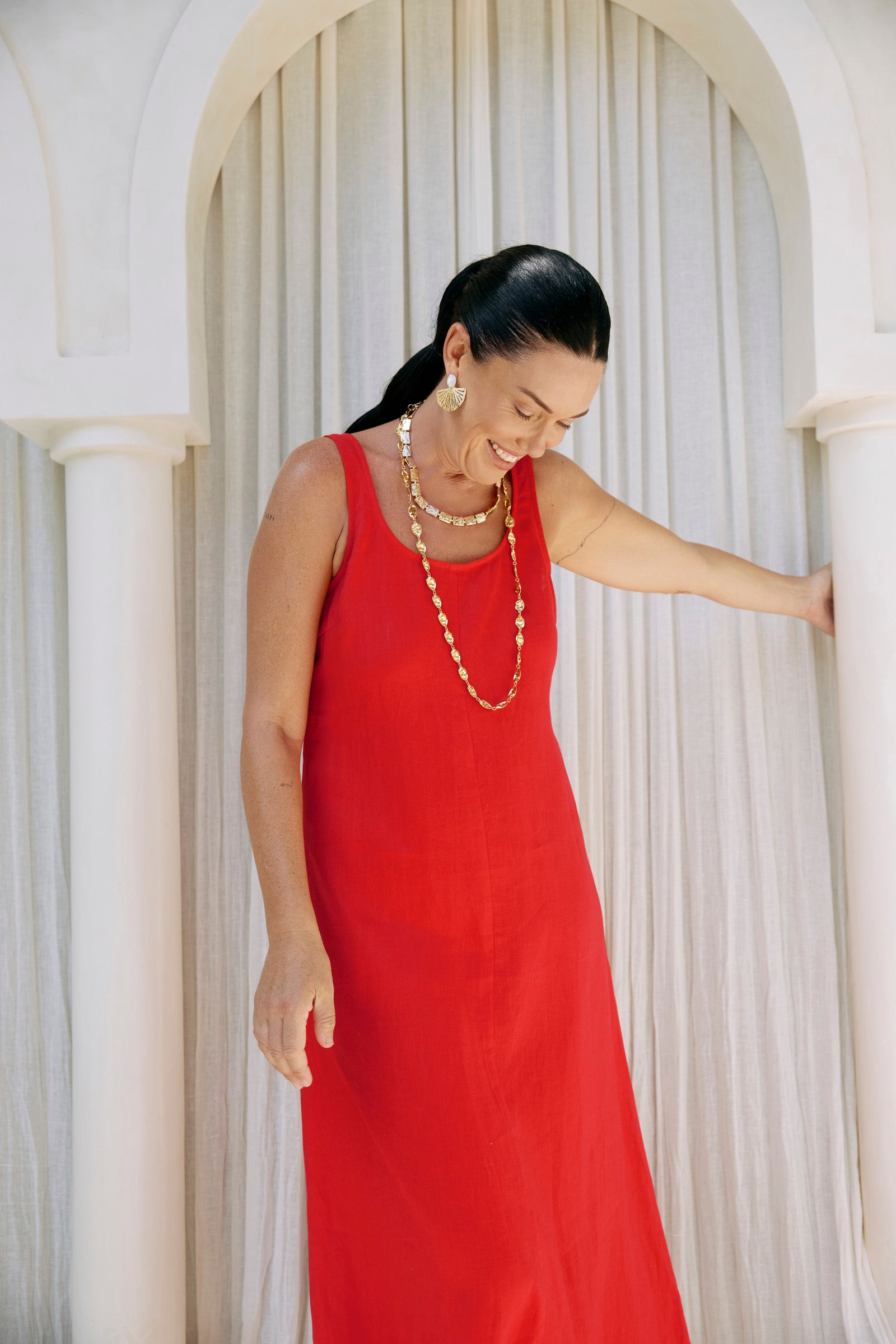 Cove Tank Maxi Dress - Aperol