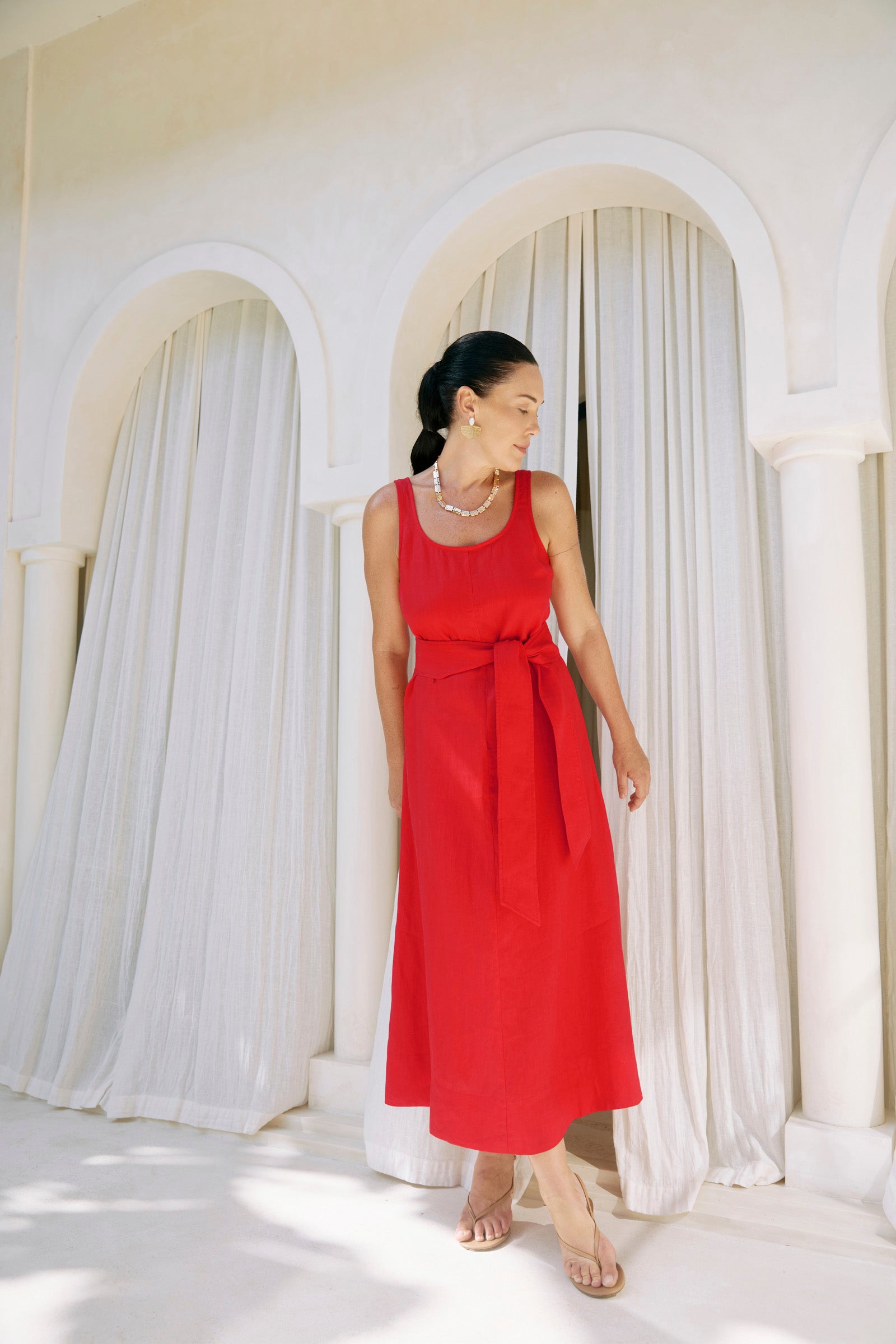 Cove Tank Maxi Dress - Aperol
