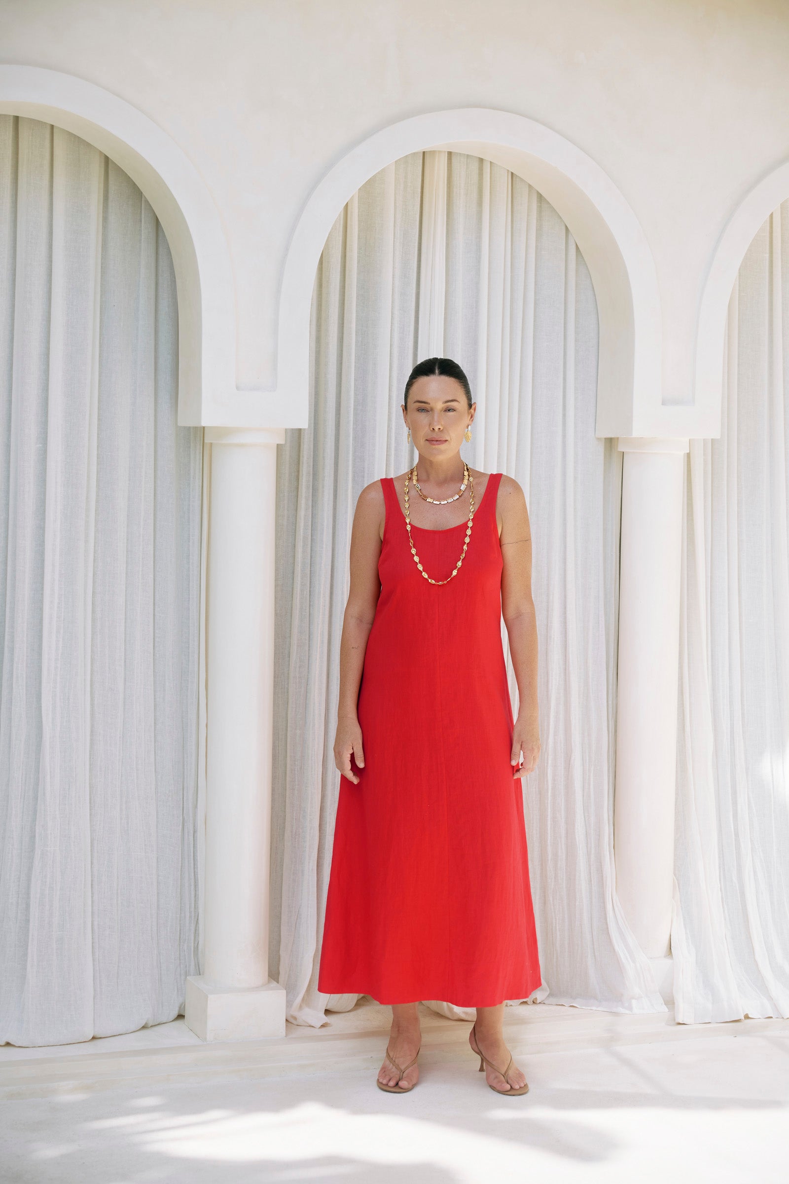 Cove Tank Maxi Dress - Aperol