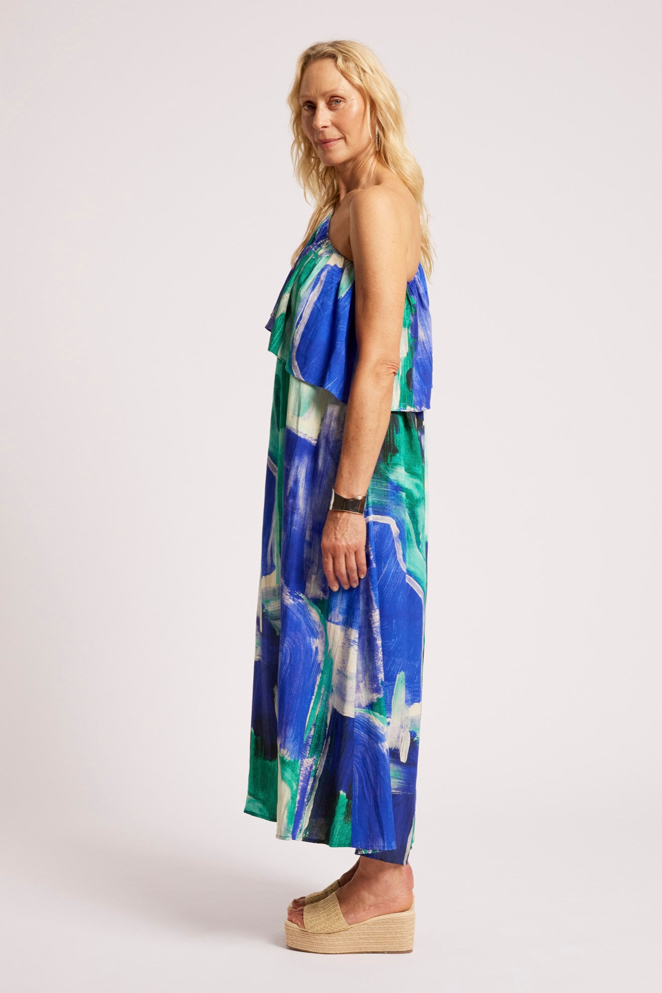 Palmera Off Shoulder Dress  - Seafoam