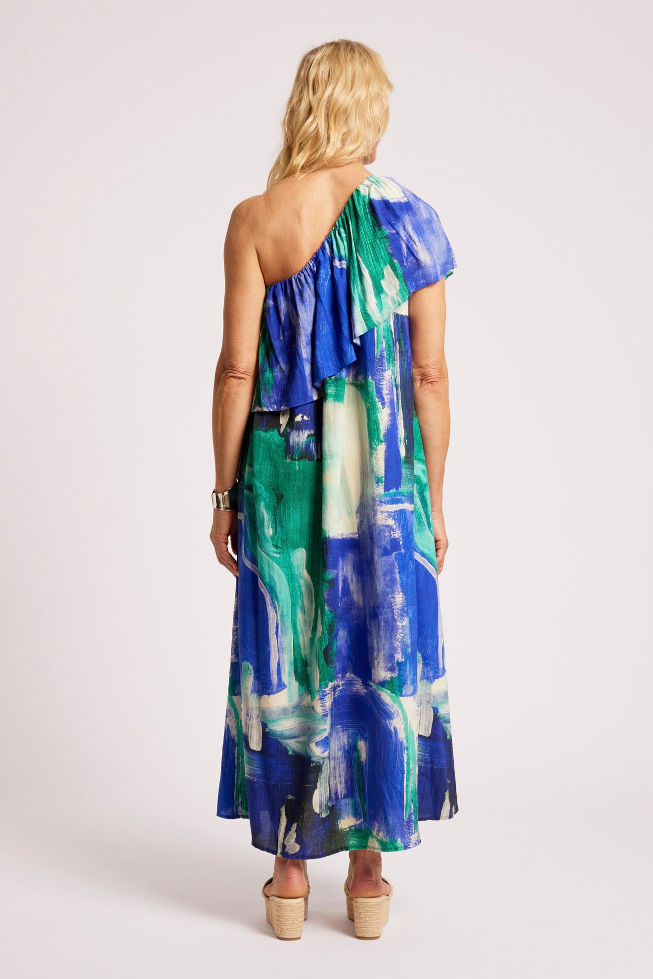 Palmera Off Shoulder Dress  - Seafoam
