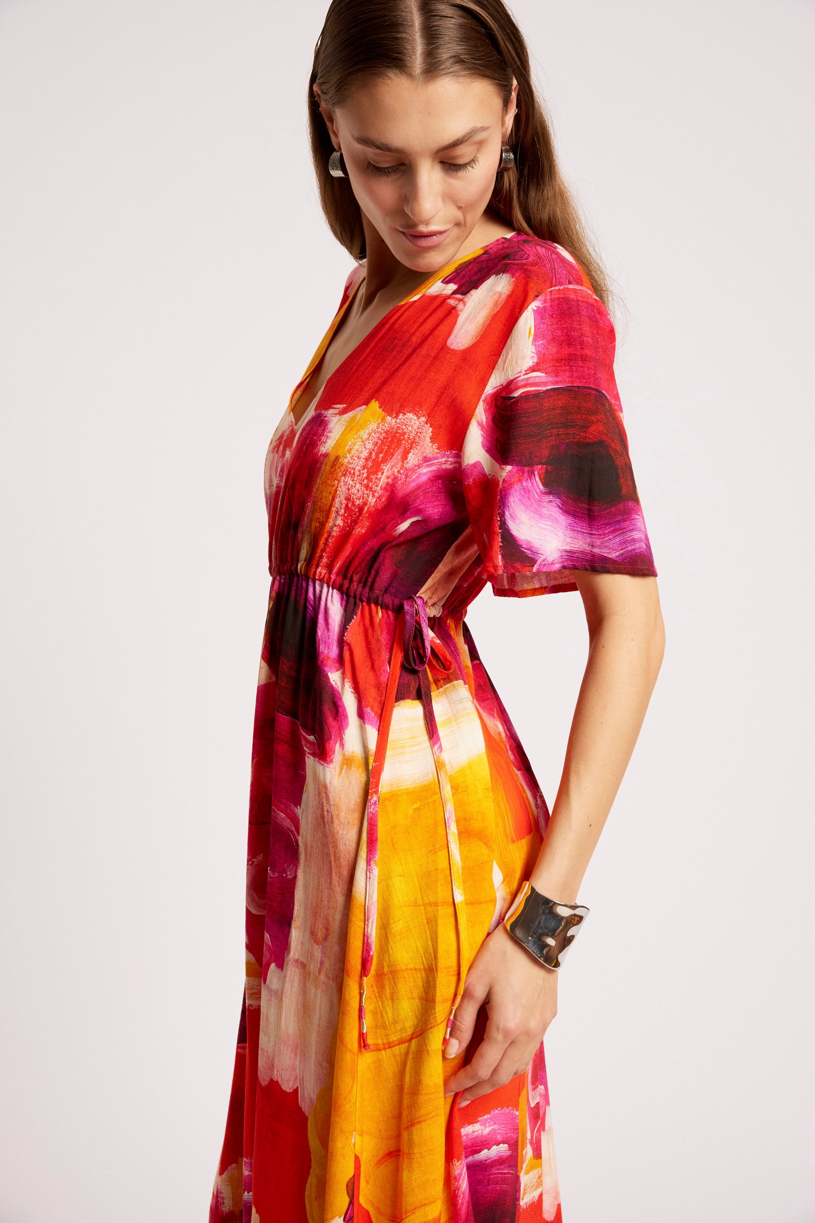 Palmera Tie Maxi Dress - Solara