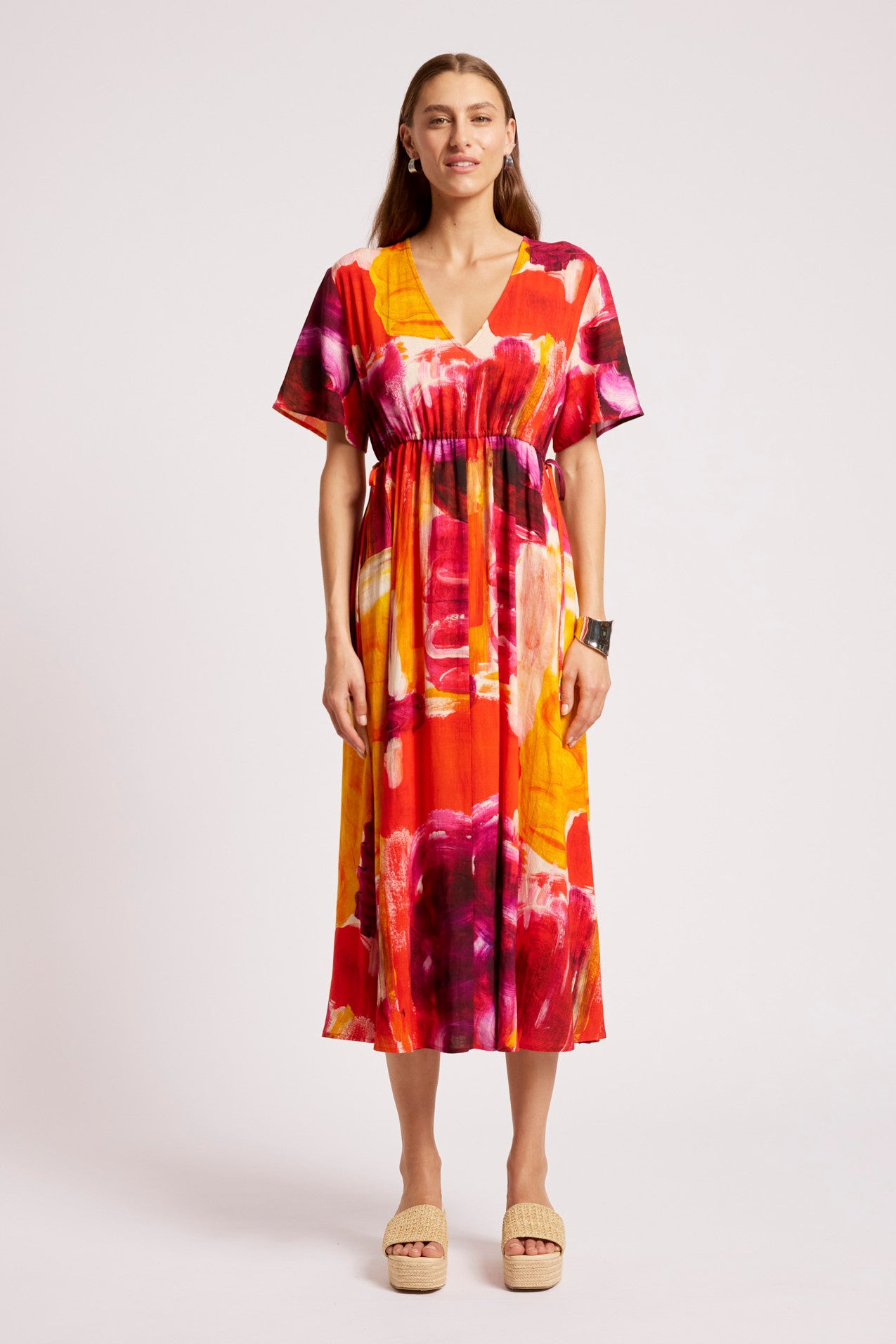 Palmera Tie Maxi Dress - Solara