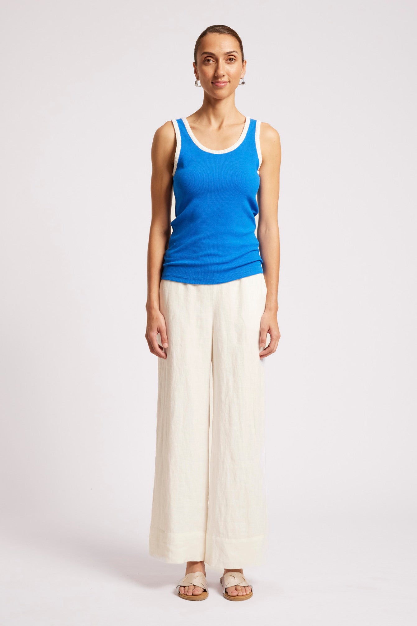 Maris Stitched Tank - Marine / White