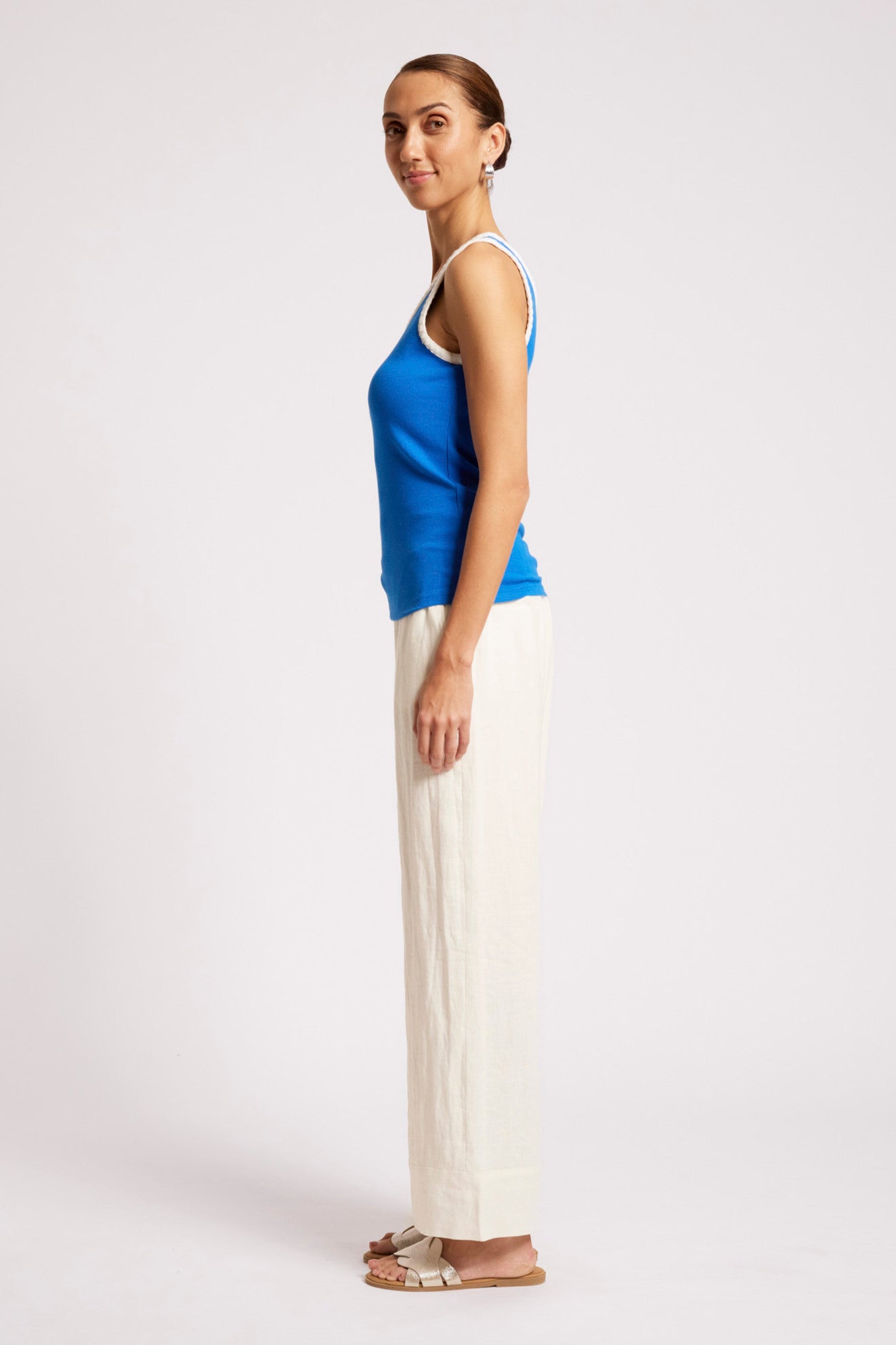 Maris Stitched Tank - Marine / White