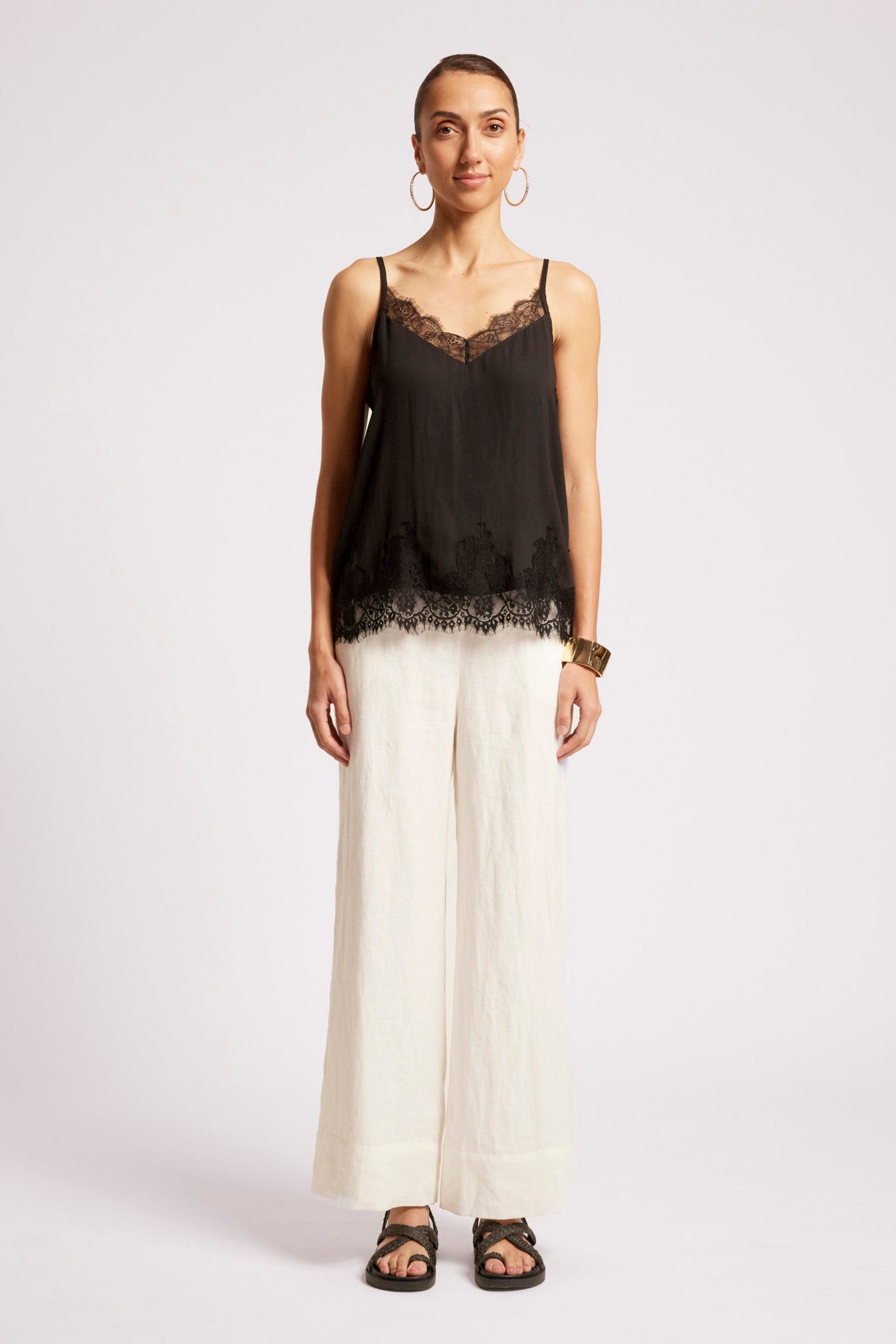 Drift Lace Tank - Black