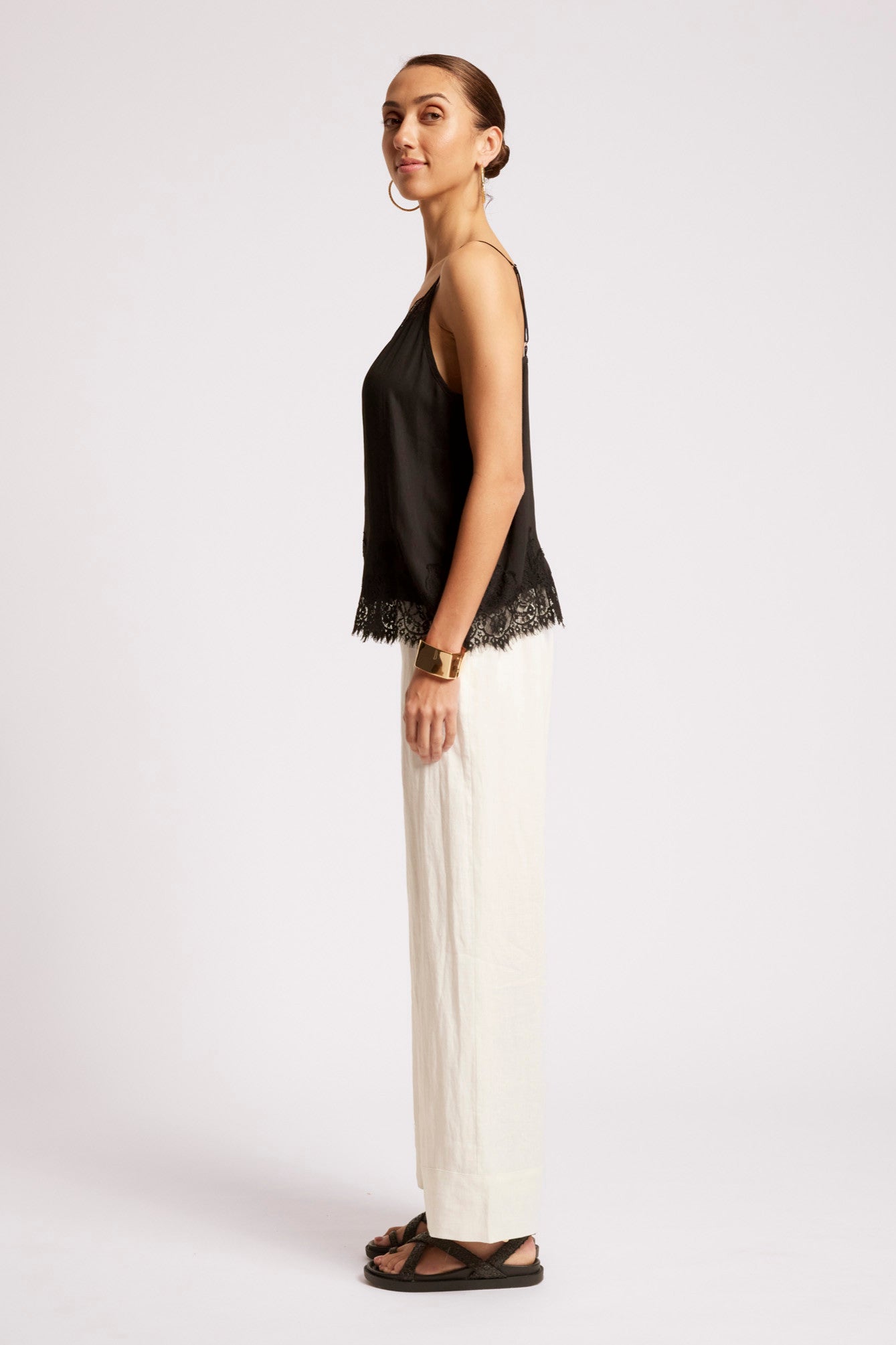 Drift Lace Tank - Black