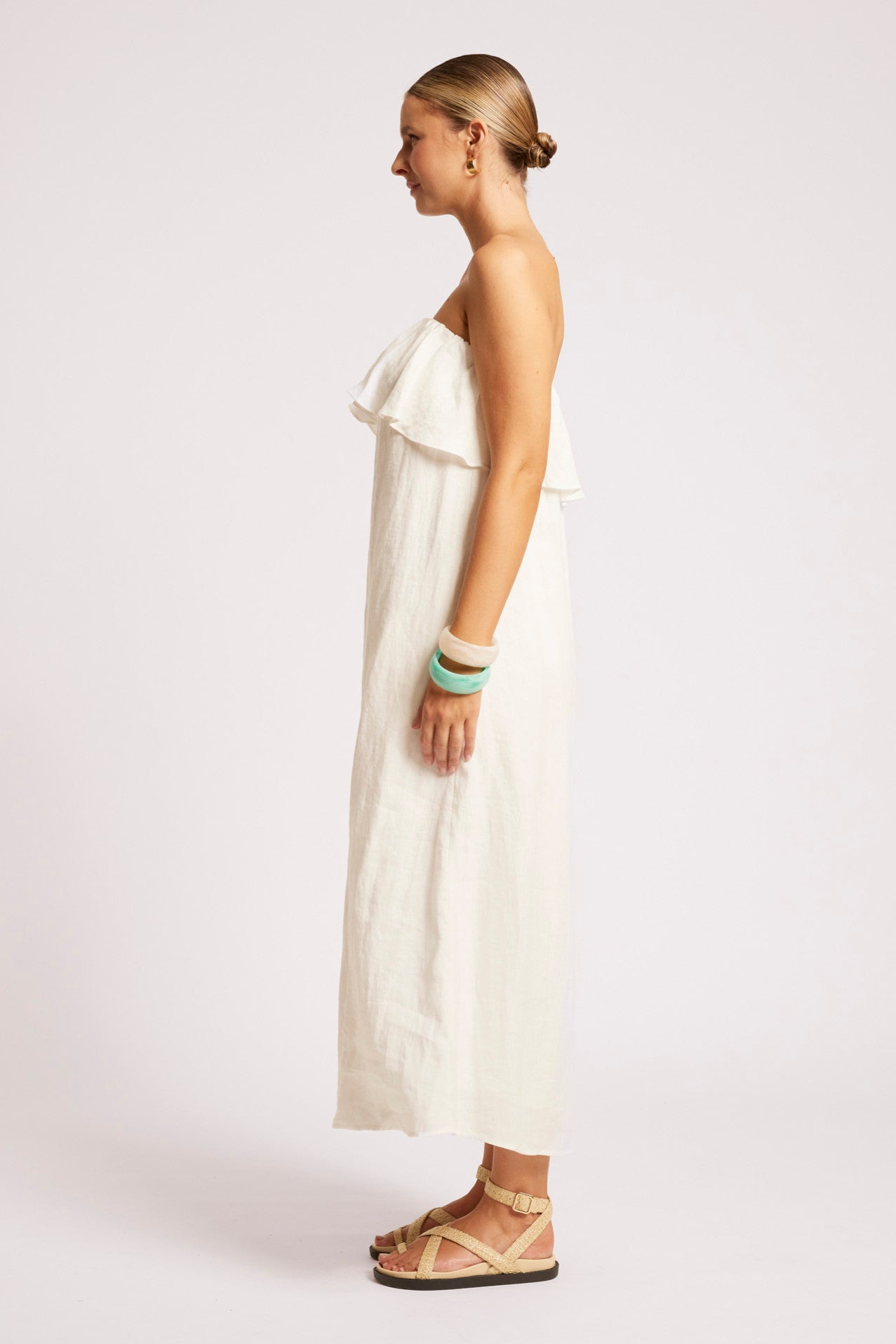 Maris Strapless Dress - White