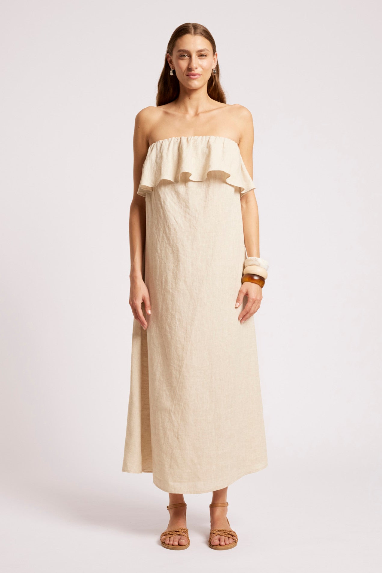 Maris Strapless Dress - Tusk