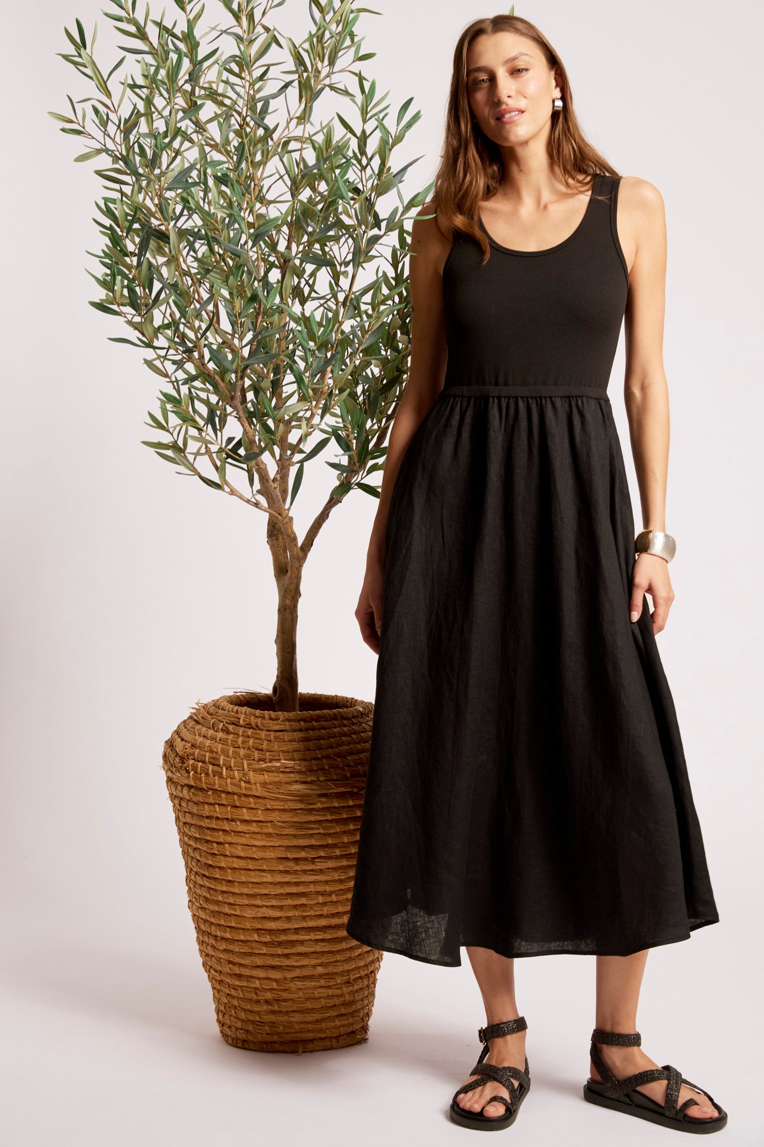 Maris Tank Maxi Dress - Black