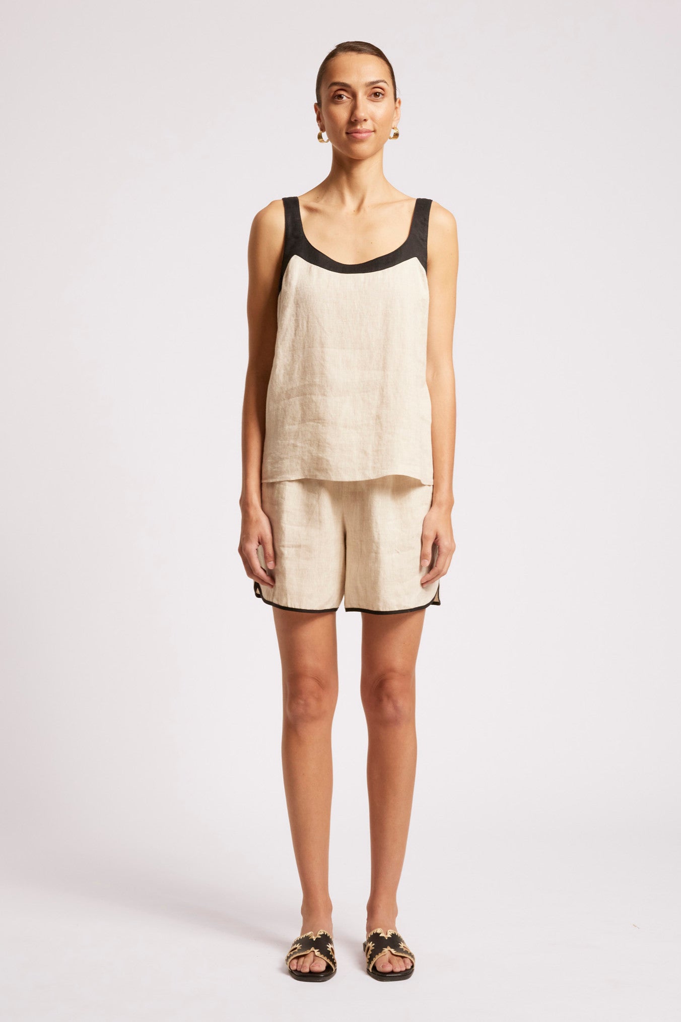 Maris Splice Tank - Tusk / Black