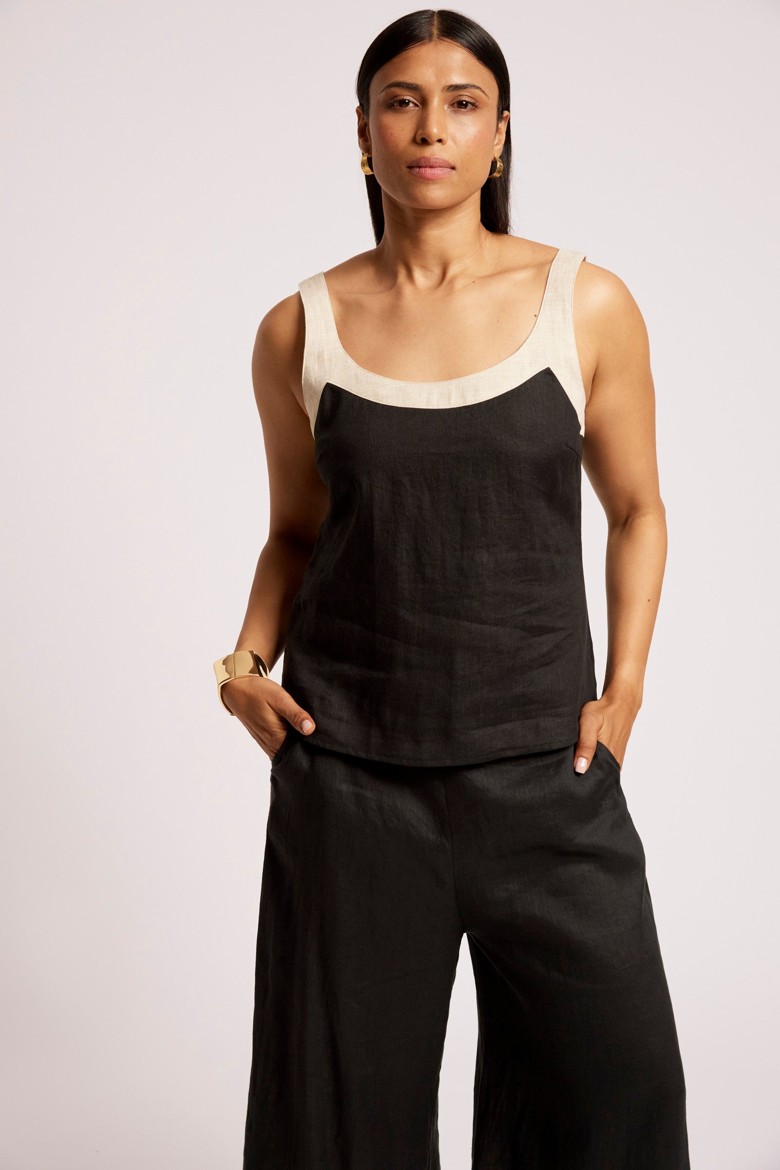 Maris Splice Tank - Black / Tusk