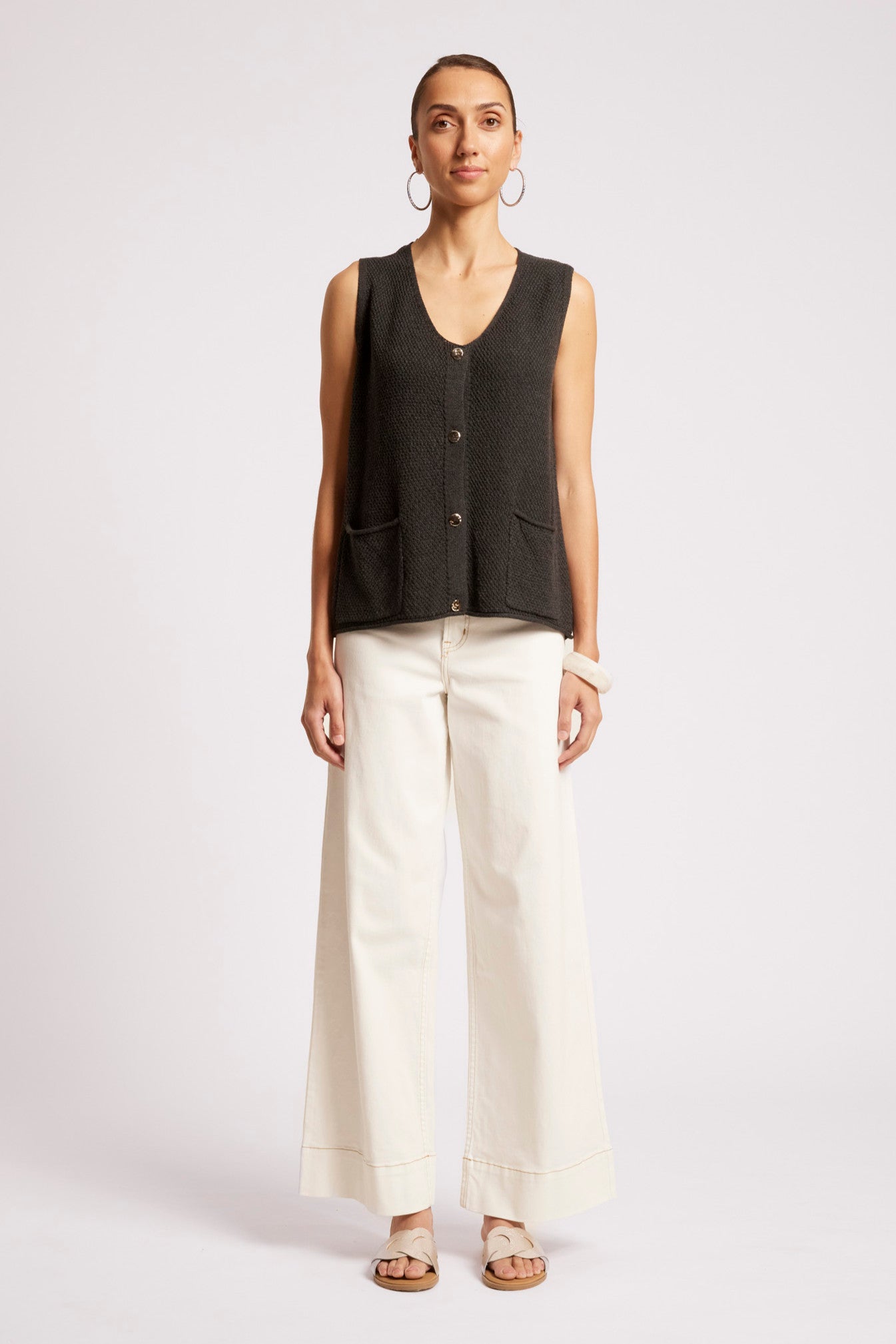 Maris Knit Vest - Black