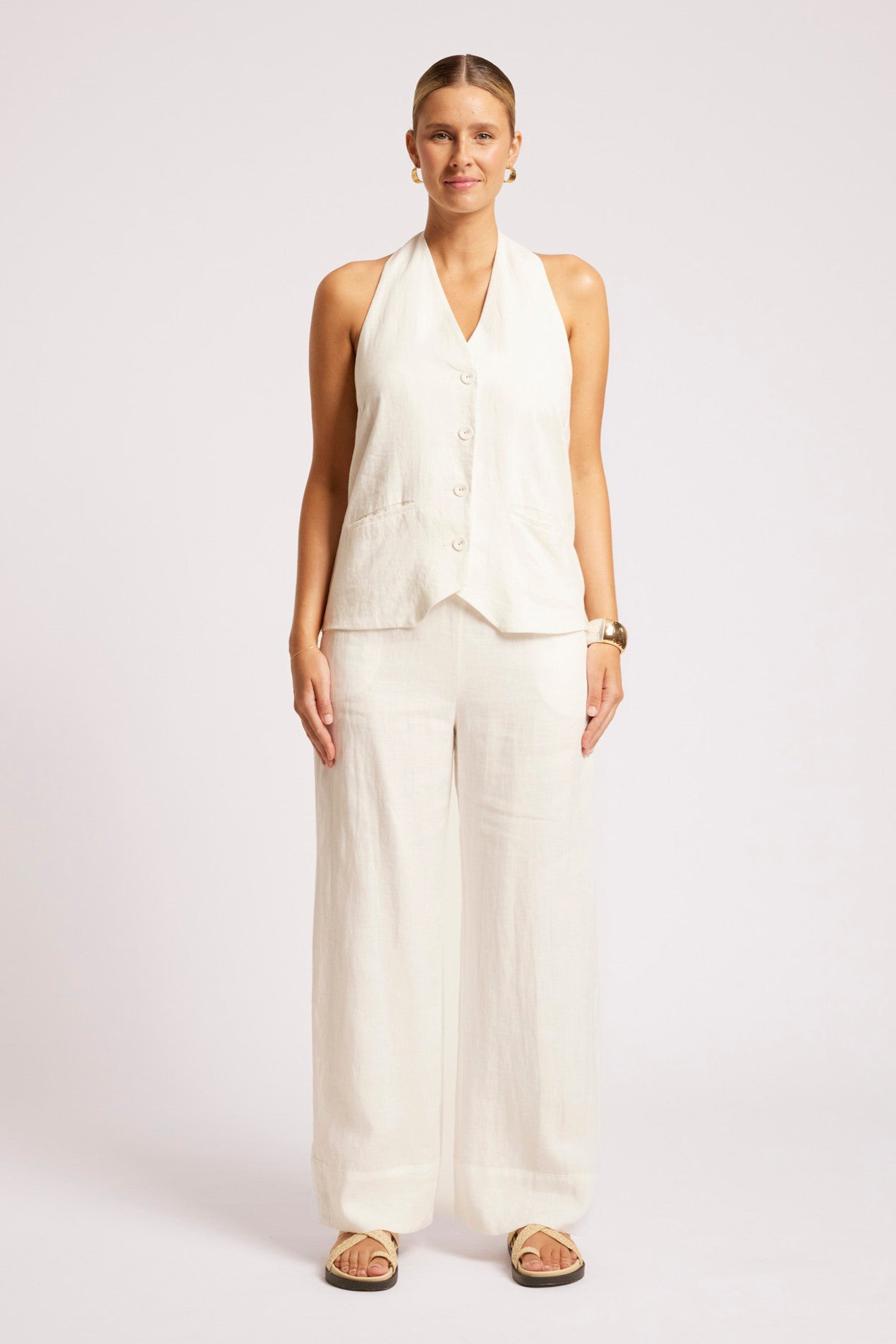 Maris Halter Vest - White