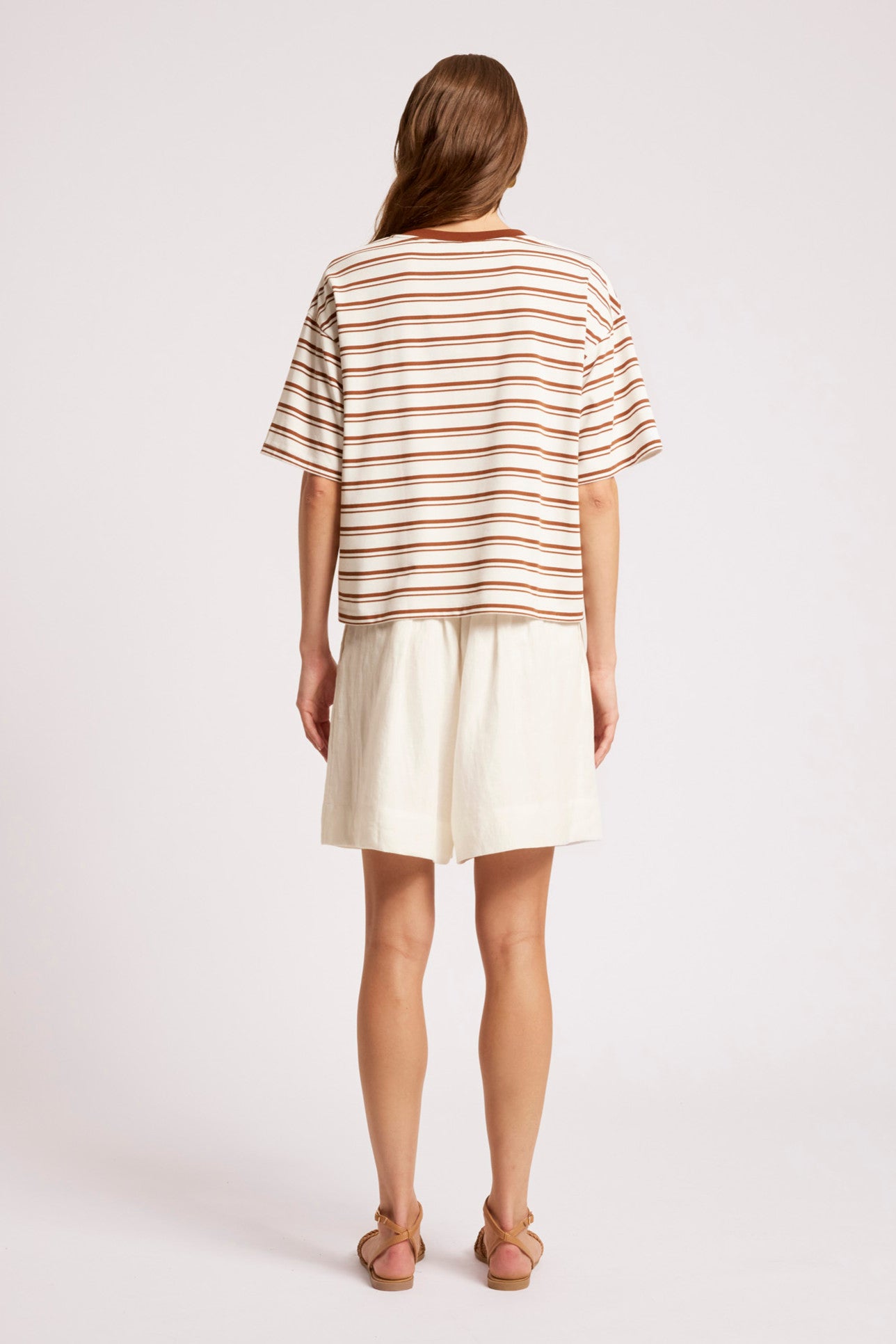 Paloma Striped Tshirt - Dune / White