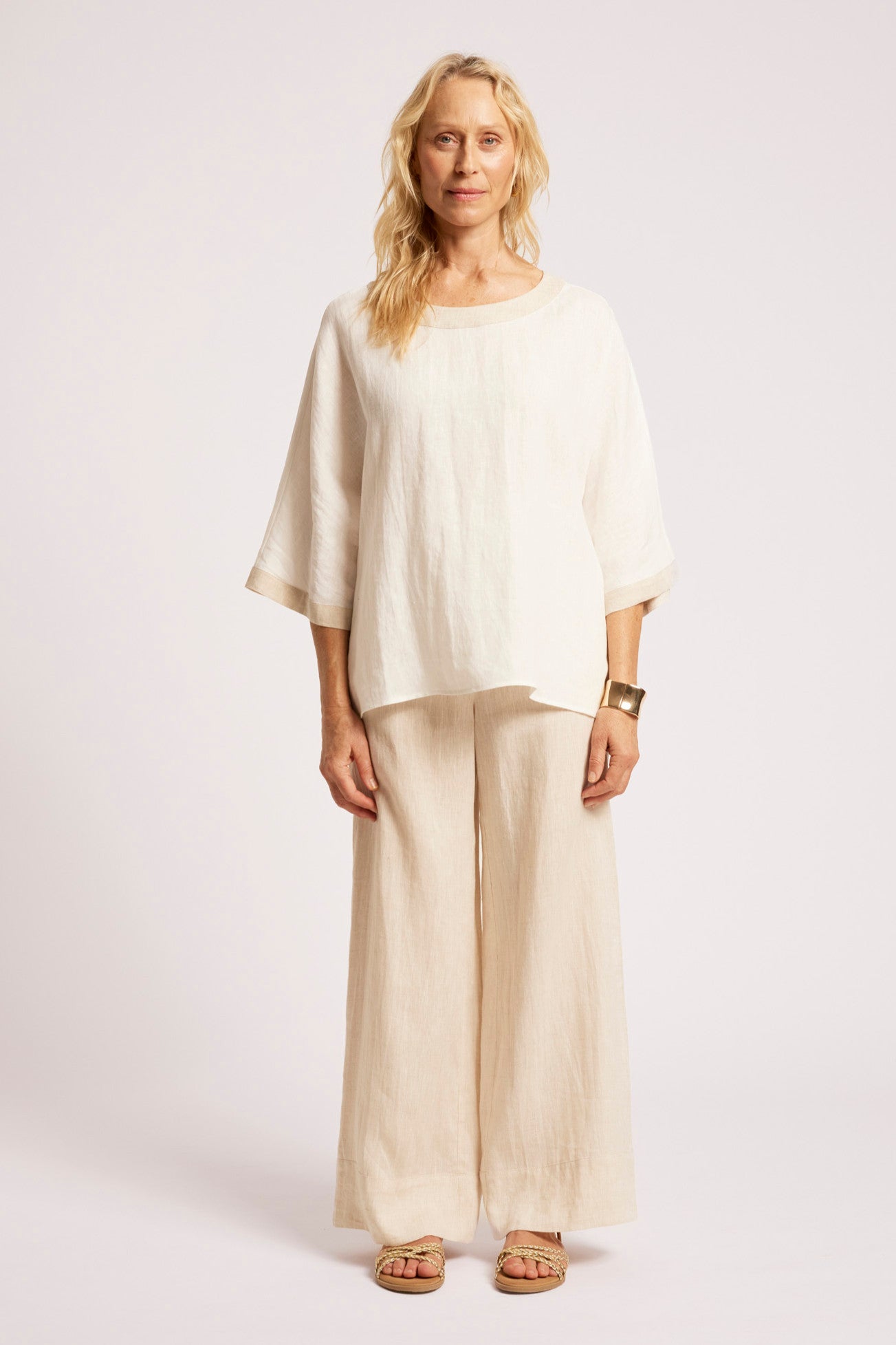Maris Relaxed Splice Top - White / Tusk