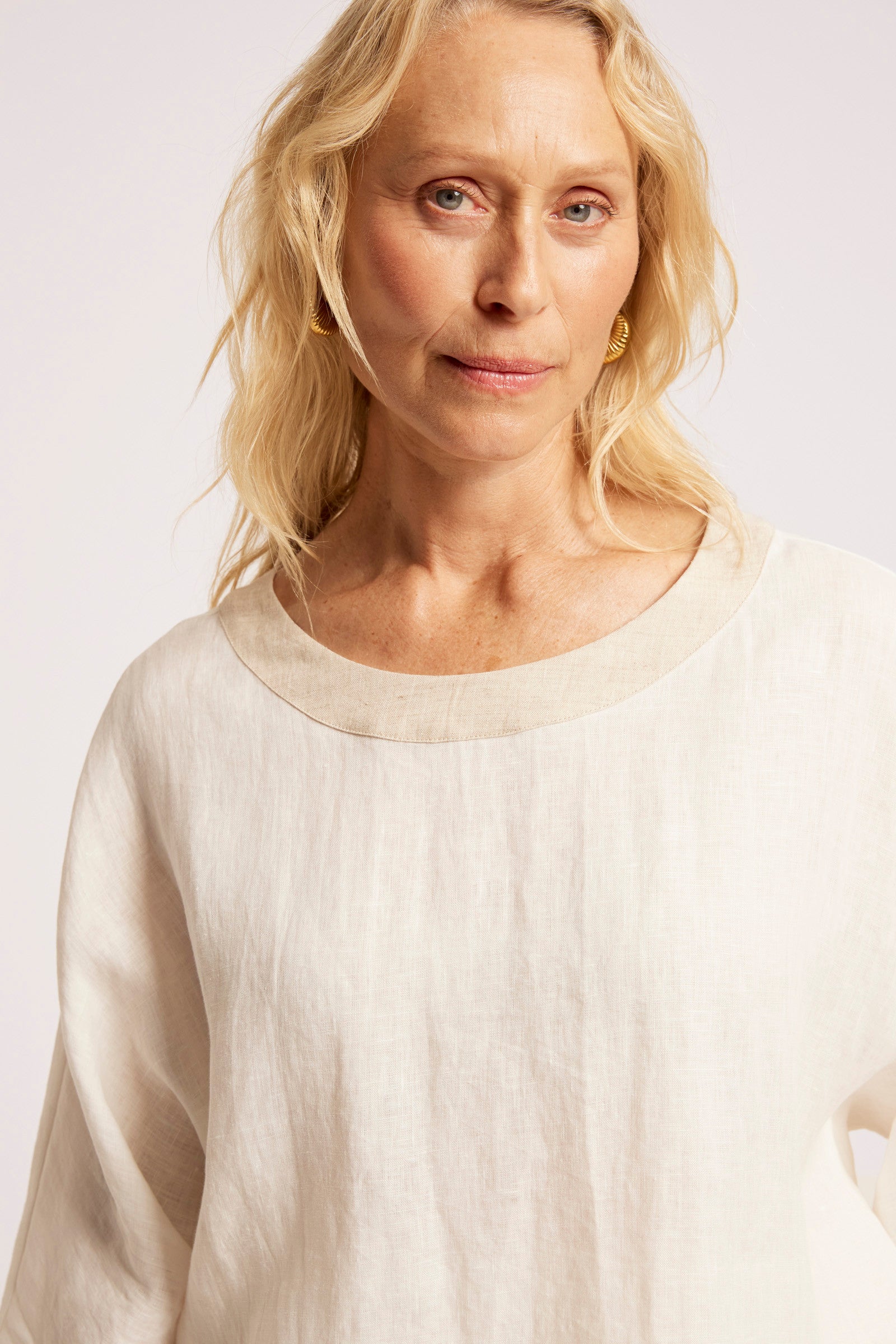 Maris Relaxed Splice Top - White / Tusk