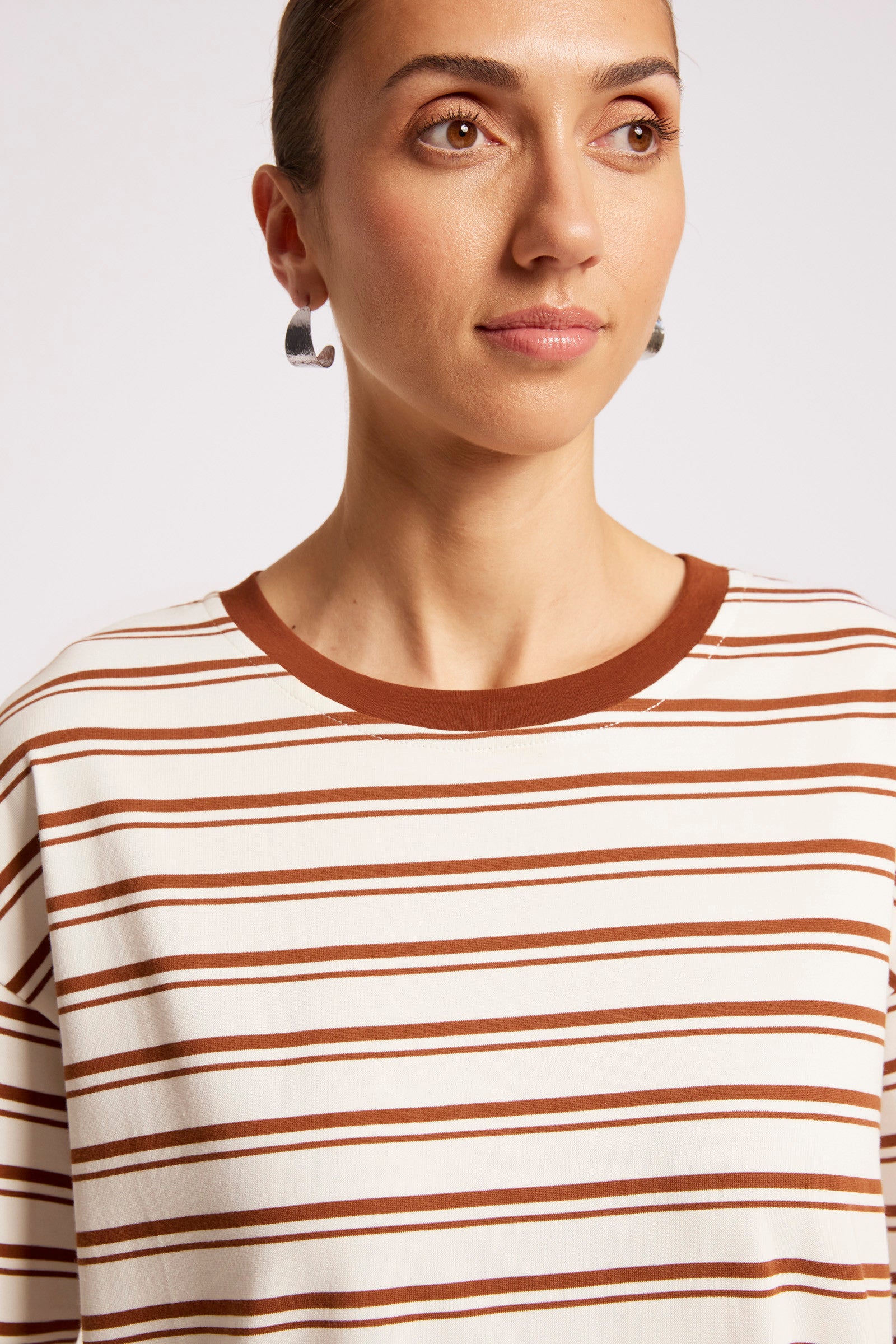 Paloma Striped Dress - Dune / White
