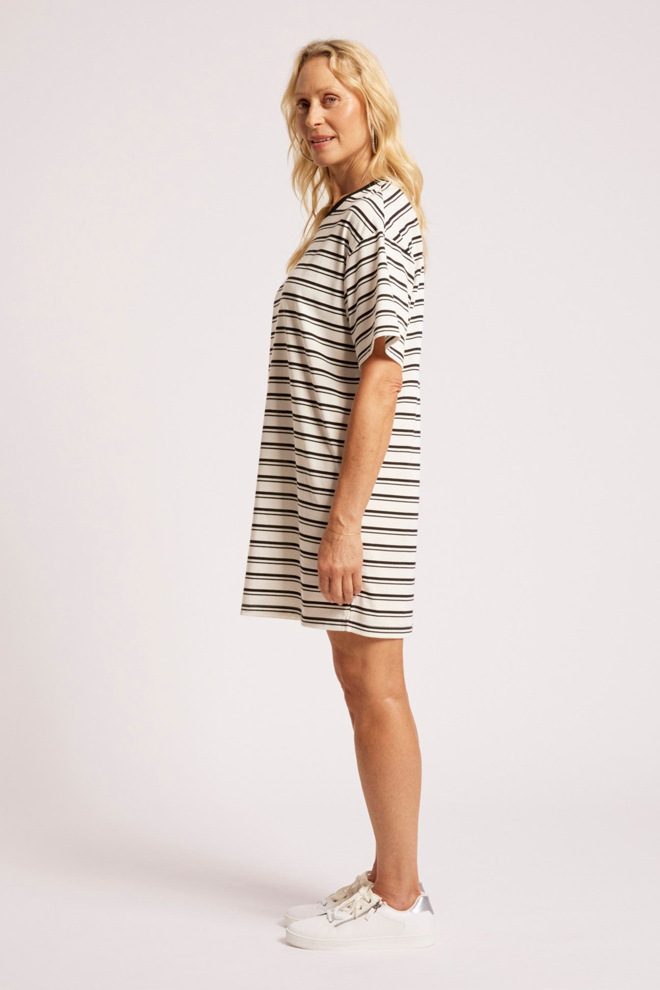 Paloma Striped Dress - Black / White